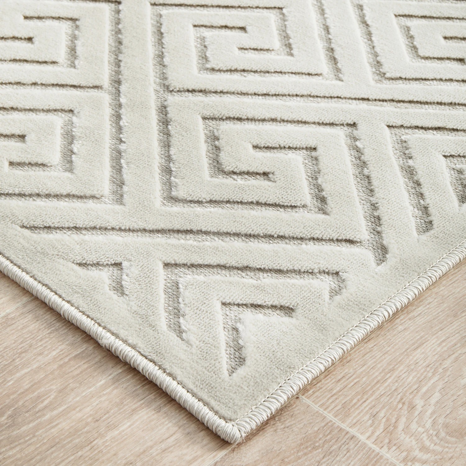 5 Common Ground Rugs Citadel Alice 300x80cm - Medium Runner Power Loomed Rug - White, 5 of 7