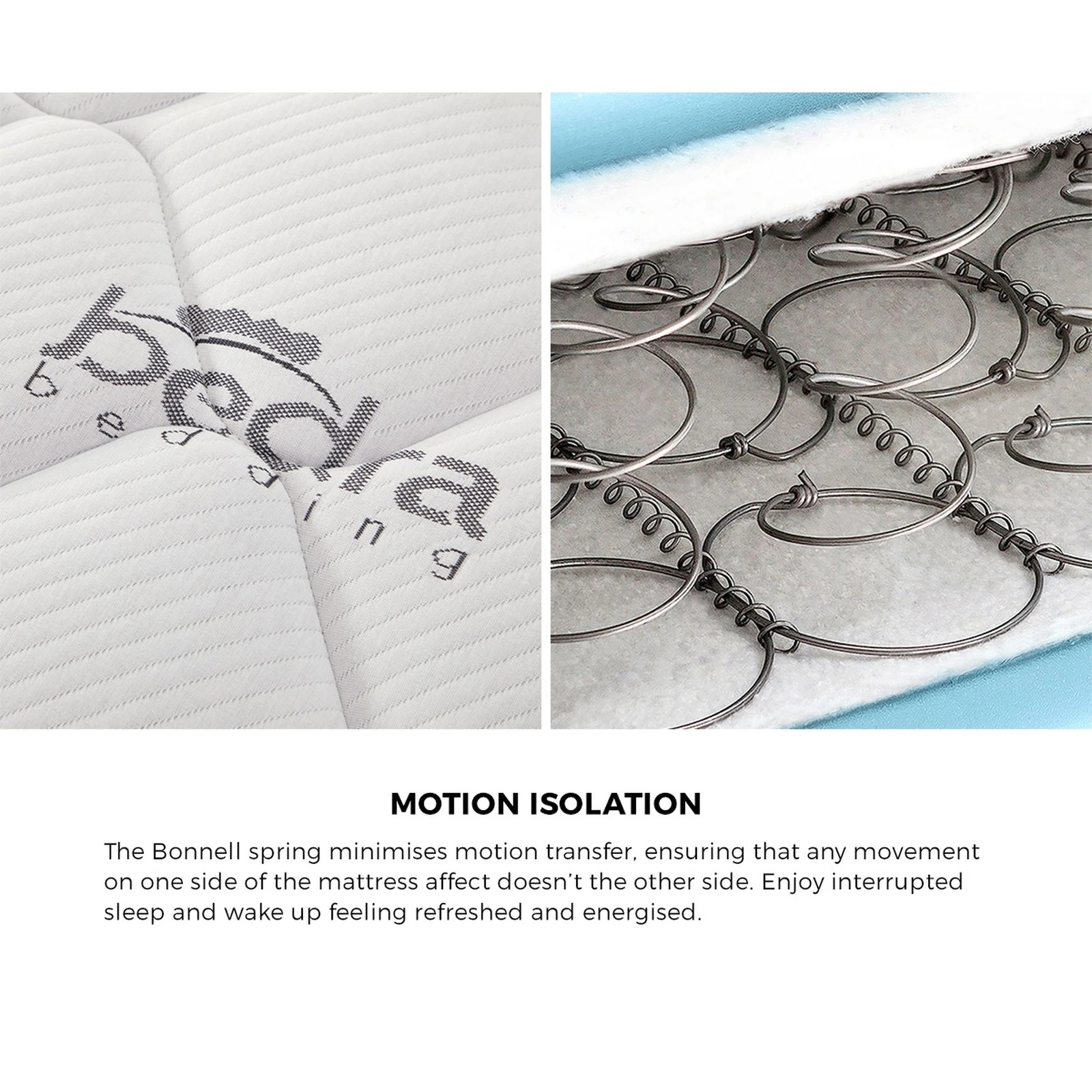 9 Oikiture Metal Bed Frame Queen Size LED 4 Storage Drawers USB with Mattress - Brown, 9 of 10