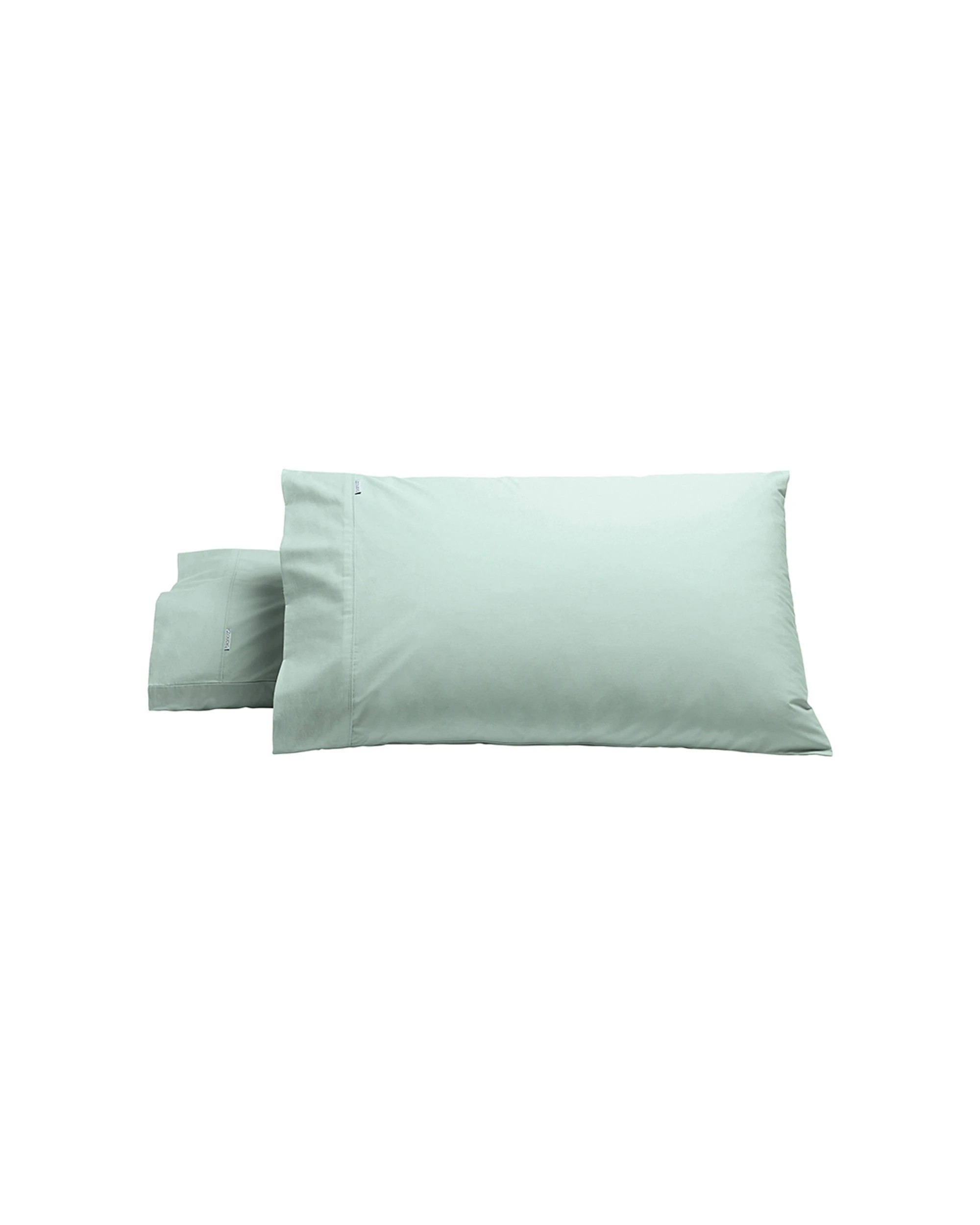 1 Bianca Heston 300TC Cotton Percale Standard Pillowcases 2pc 48x74cm Sand - Green, 1 of 1
