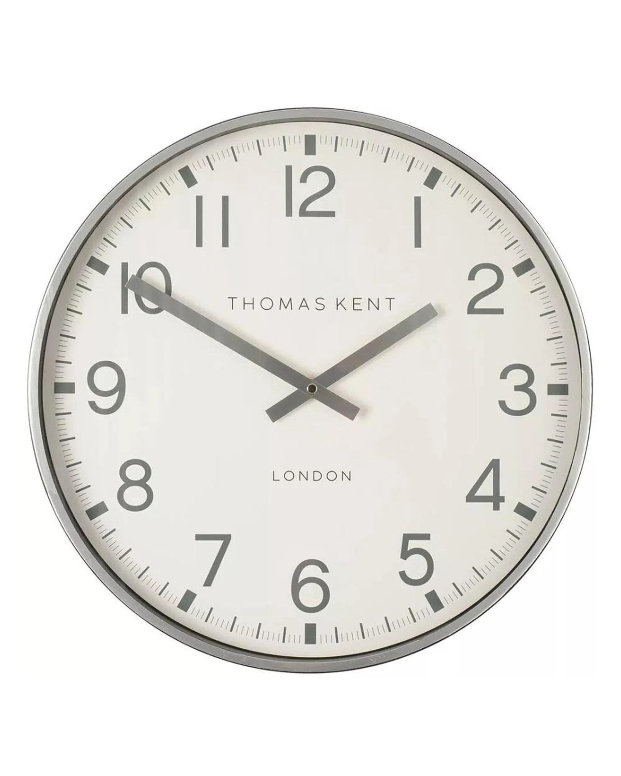 1 Thomas Kent 30cm Clocksmith Wall Clock  Silver, 1 of 1