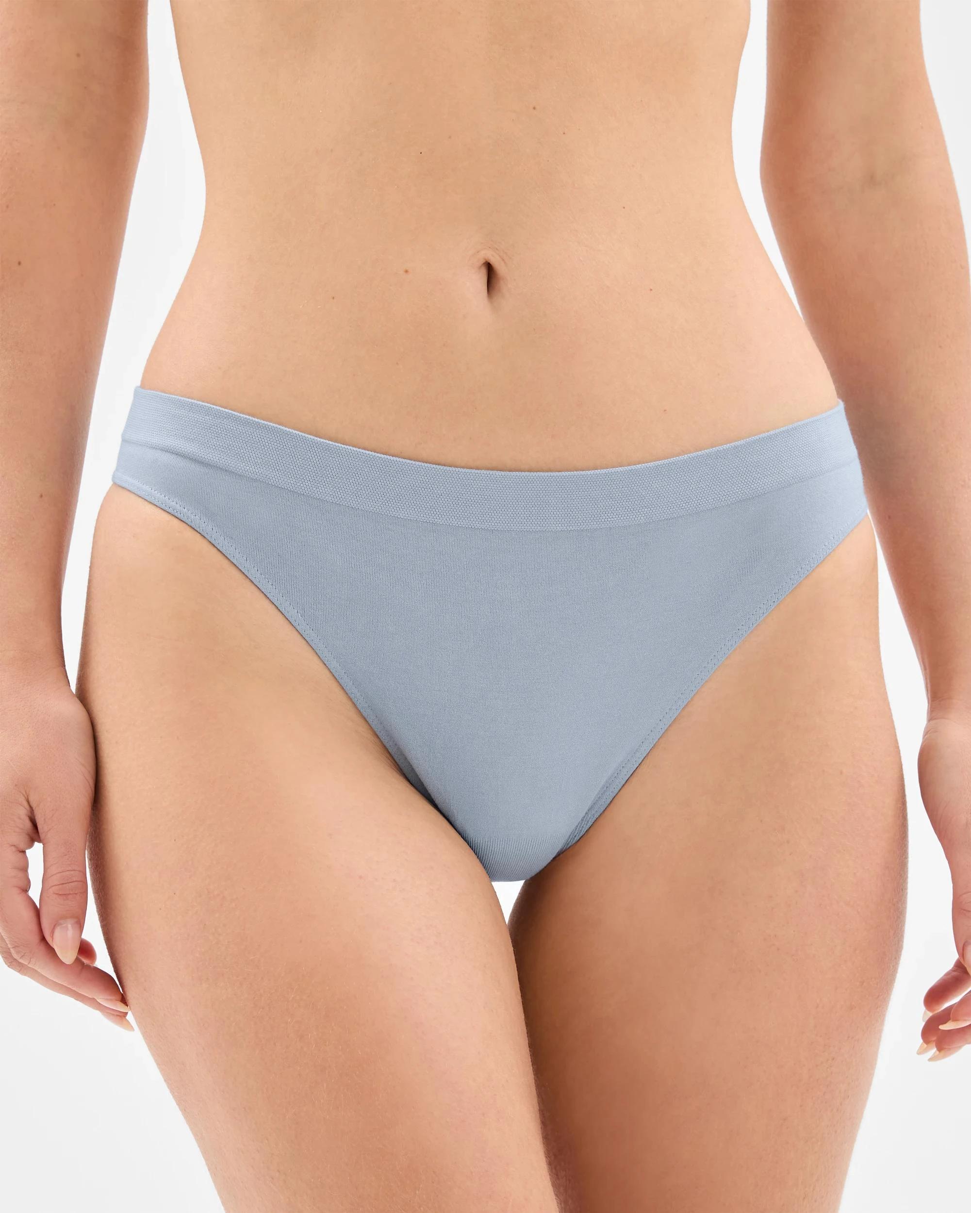 2 Target Australian Cotton Blend 2 Pack Seamfree G-String Briefs BLUE BLIZZARD, 2 of 3