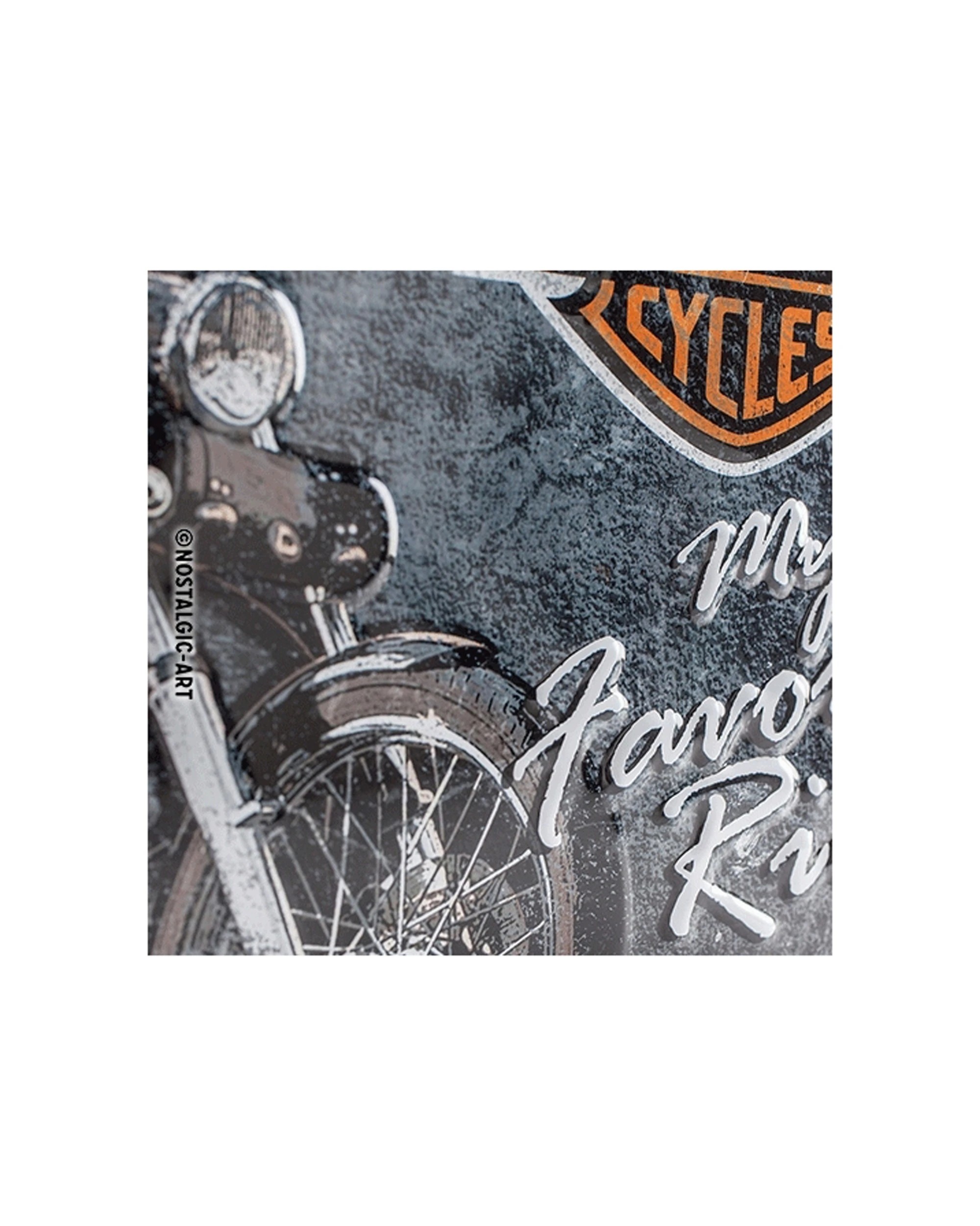 2 Nostalgic-Art Medium 20x30cm Metal Wall Art Sign Plaque - My Favorite Ride - Multi, 2 of 3