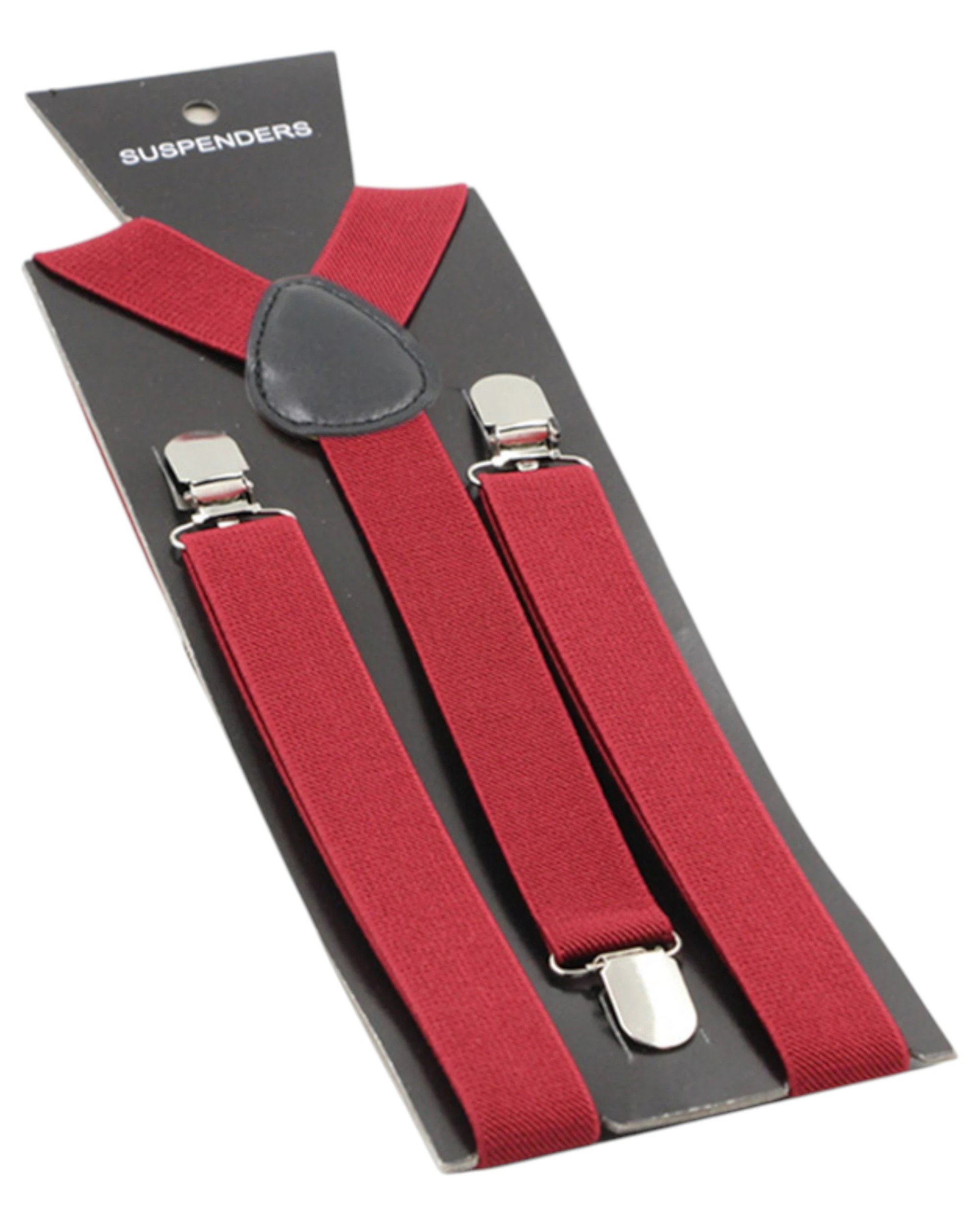 3 Zasel Mens Adjustable Extra Long 138cm Maroon Suspenders - Brown, 3 of 3