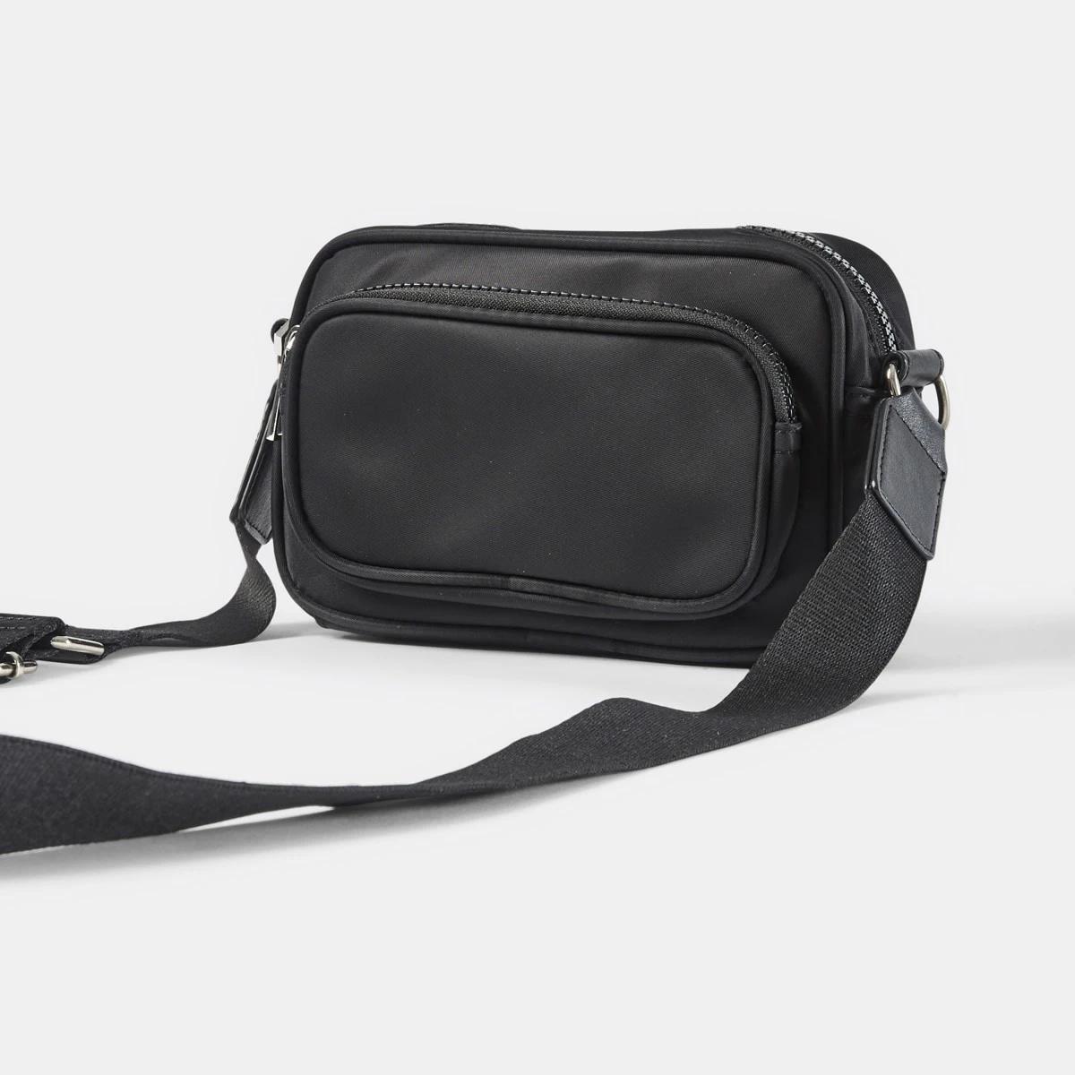 2 Double Pocket Crossbody Bag BLACK, 2 of 5