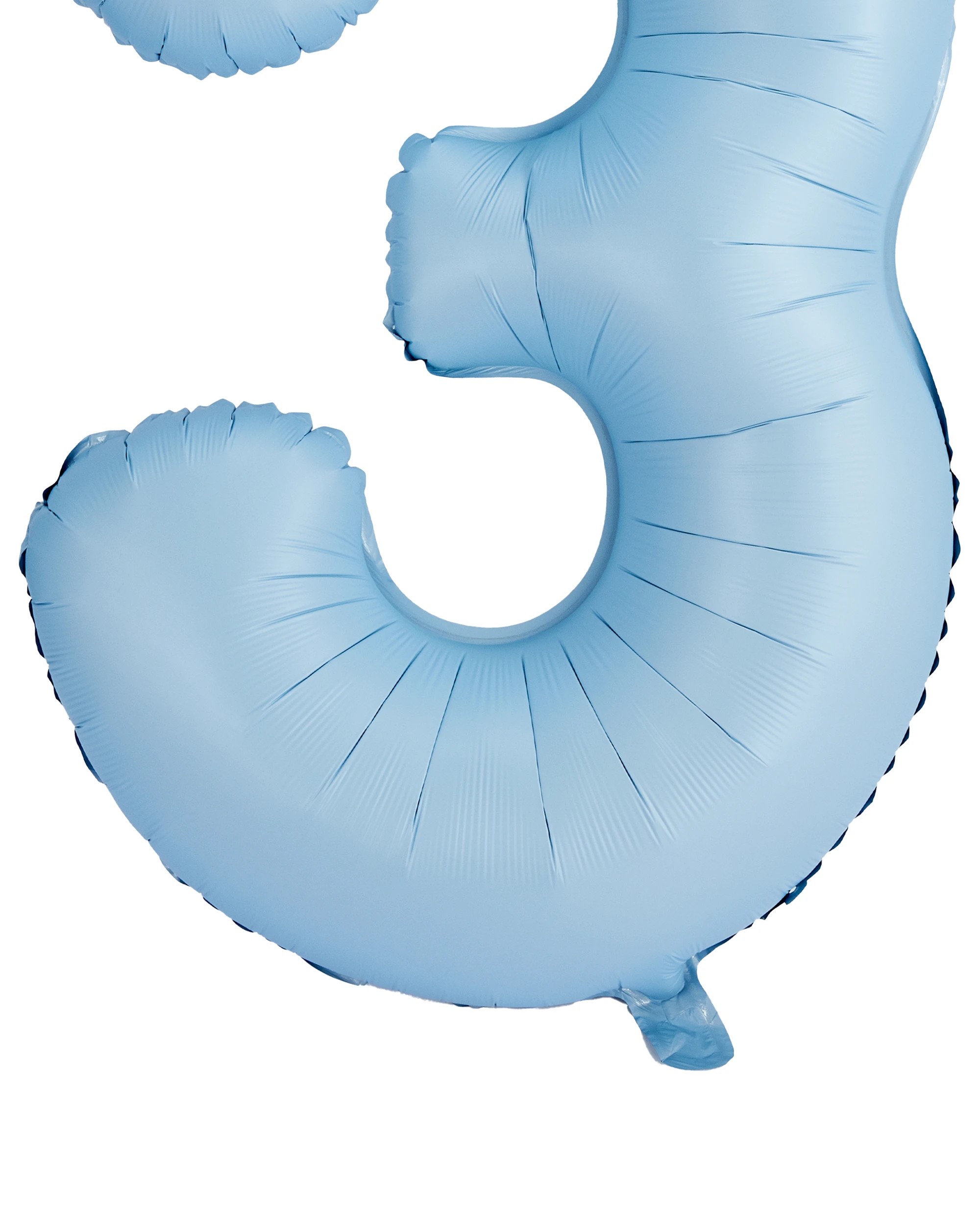 3 Giant Matte Blue Number 3 Foil Balloon, 3 of 5