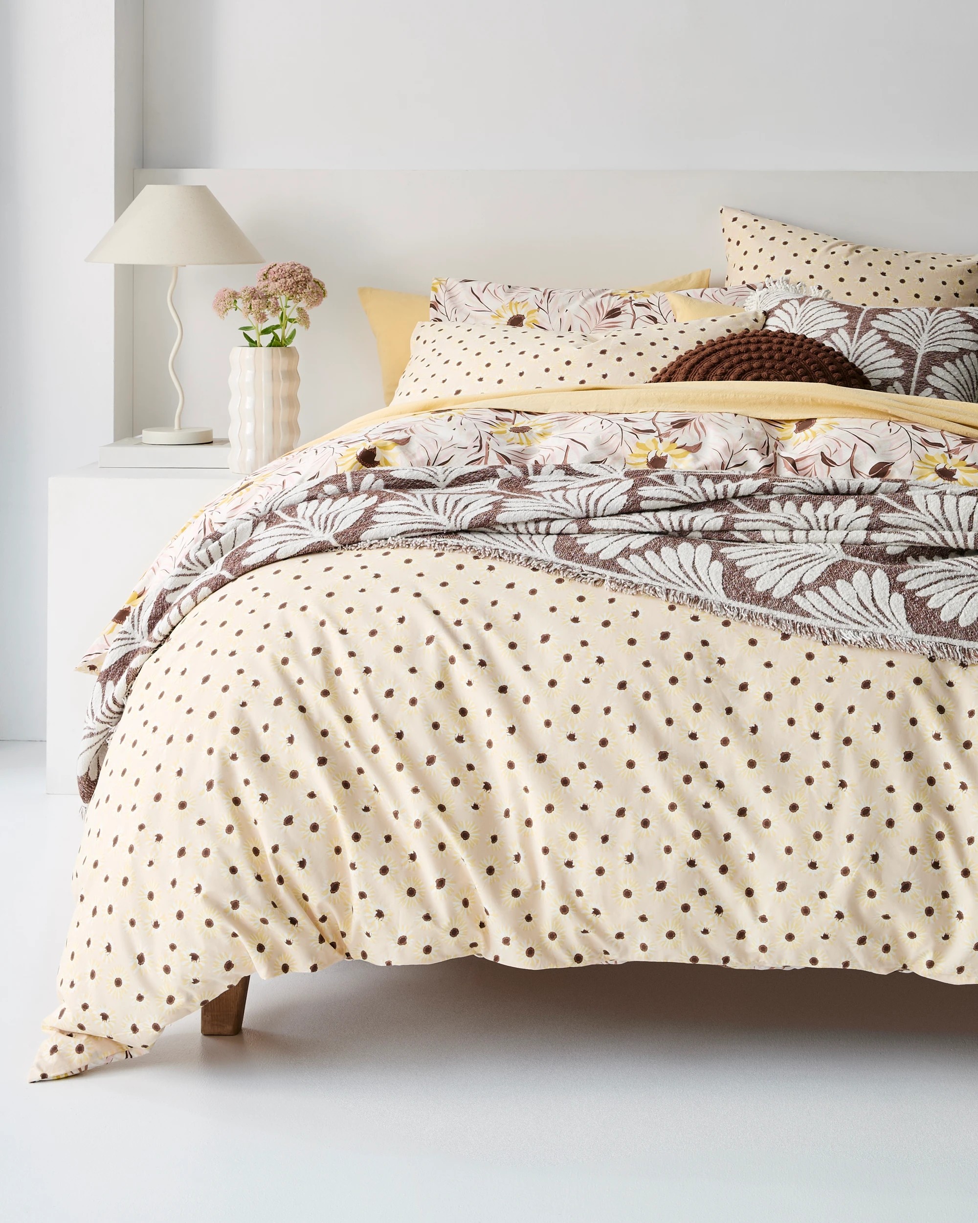1 Target Maxie Sunflower Australian Cotton Quilt Cover Set - Double Bed - Yellow, 1 of 9
