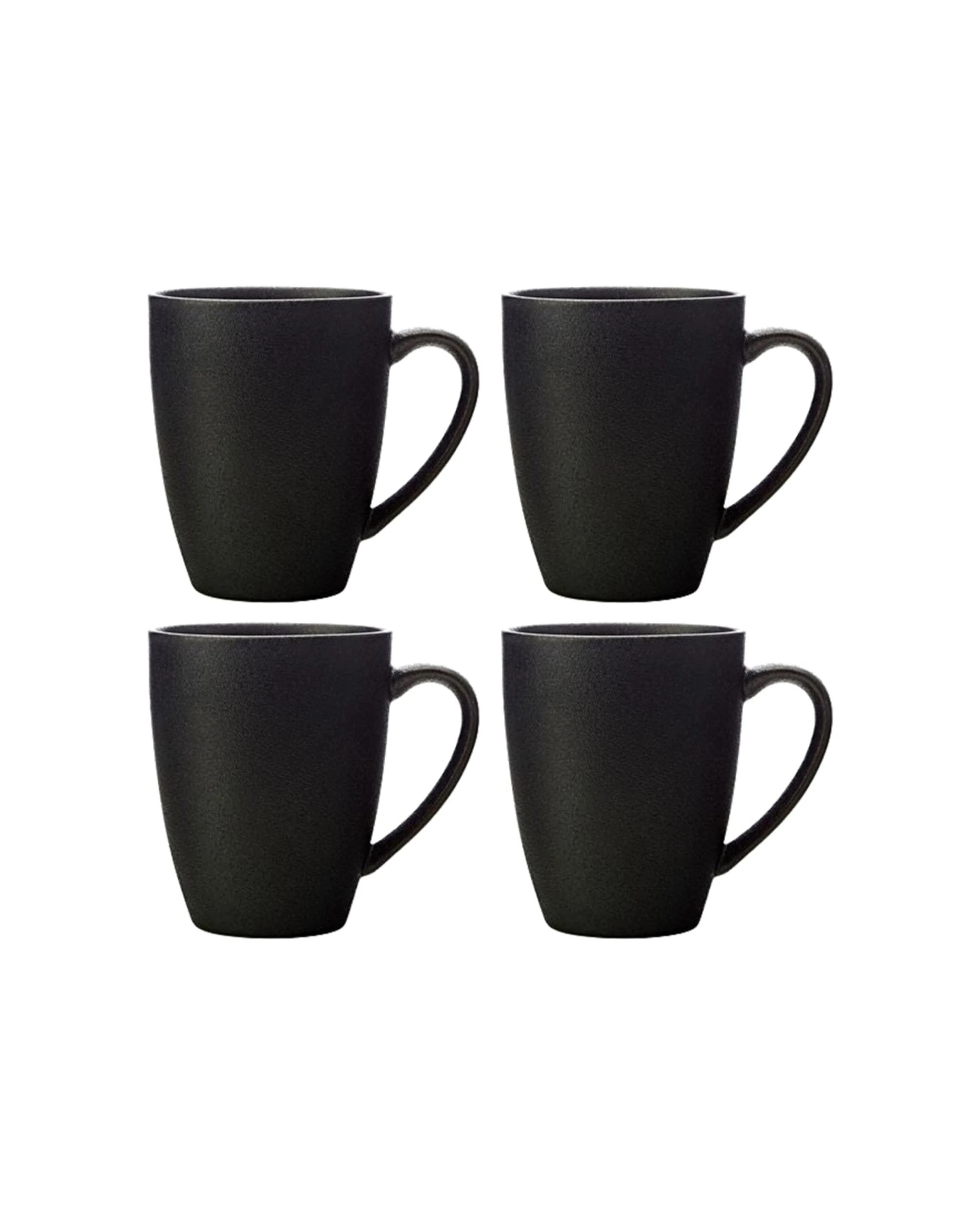 1 Maxwell & Williams 4PK 400ml Caviar Collection Porcelain Coupe Mug - Black, 1 of 1