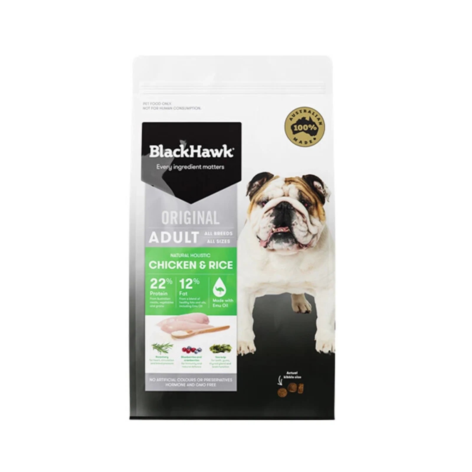 1 Black Hawk Chicken And Rice Dry Dog Food - 3kg, 1 of 2