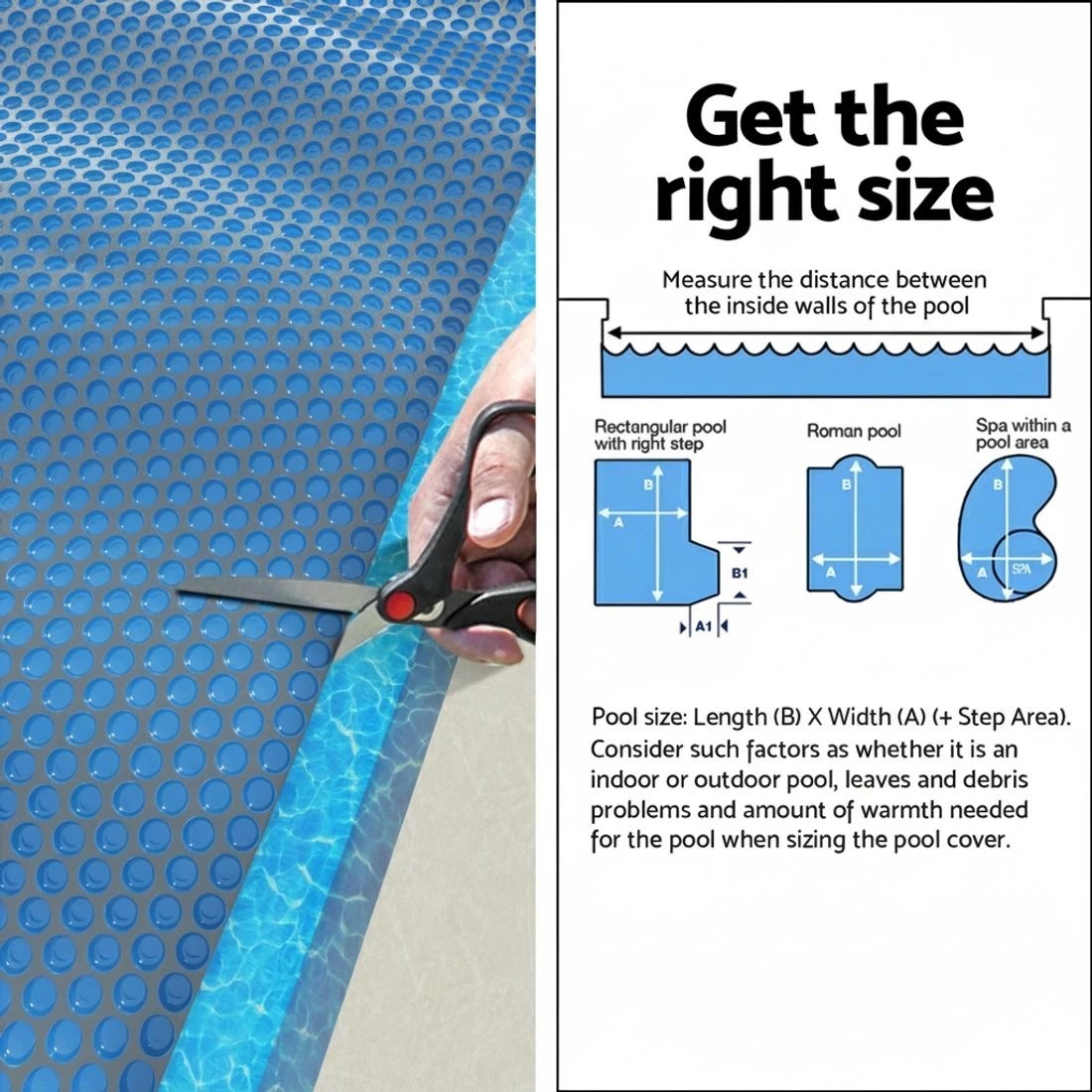 6 Aqua Buddy Pool Cover 600 Micron 11x4.8m Swimming Pool Solar Blanket - Multi, 6 of 6