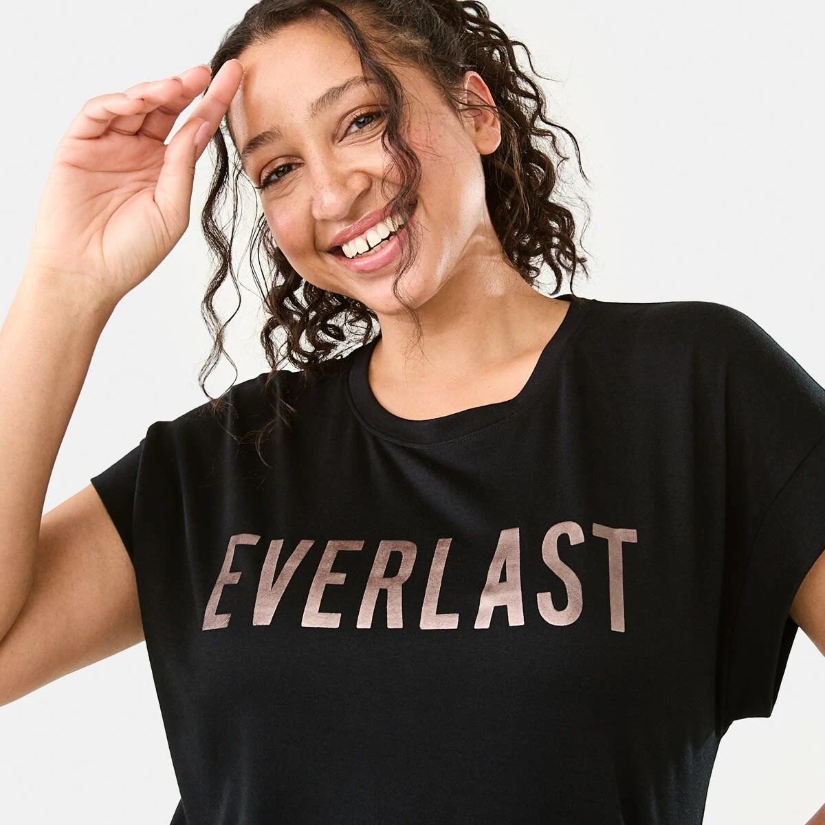 4 Everlast Womens Relaxed Long T-shirt EVERLAST BLACK, 4 of 7