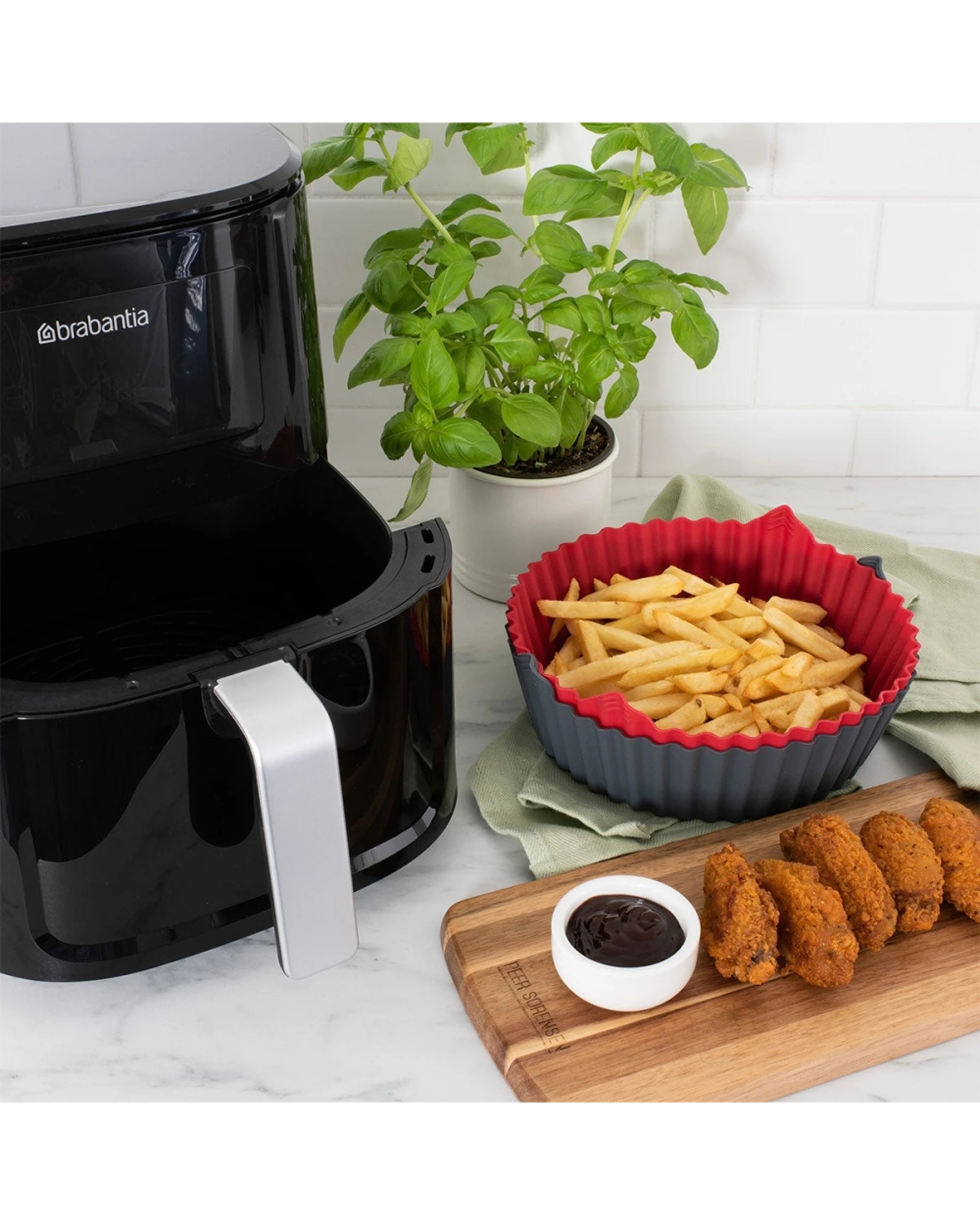2 Avanti 2pc Airfryer Insert Small Set Silicone Heat Resistant Dishwasher Safe - Multi, 2 of 4