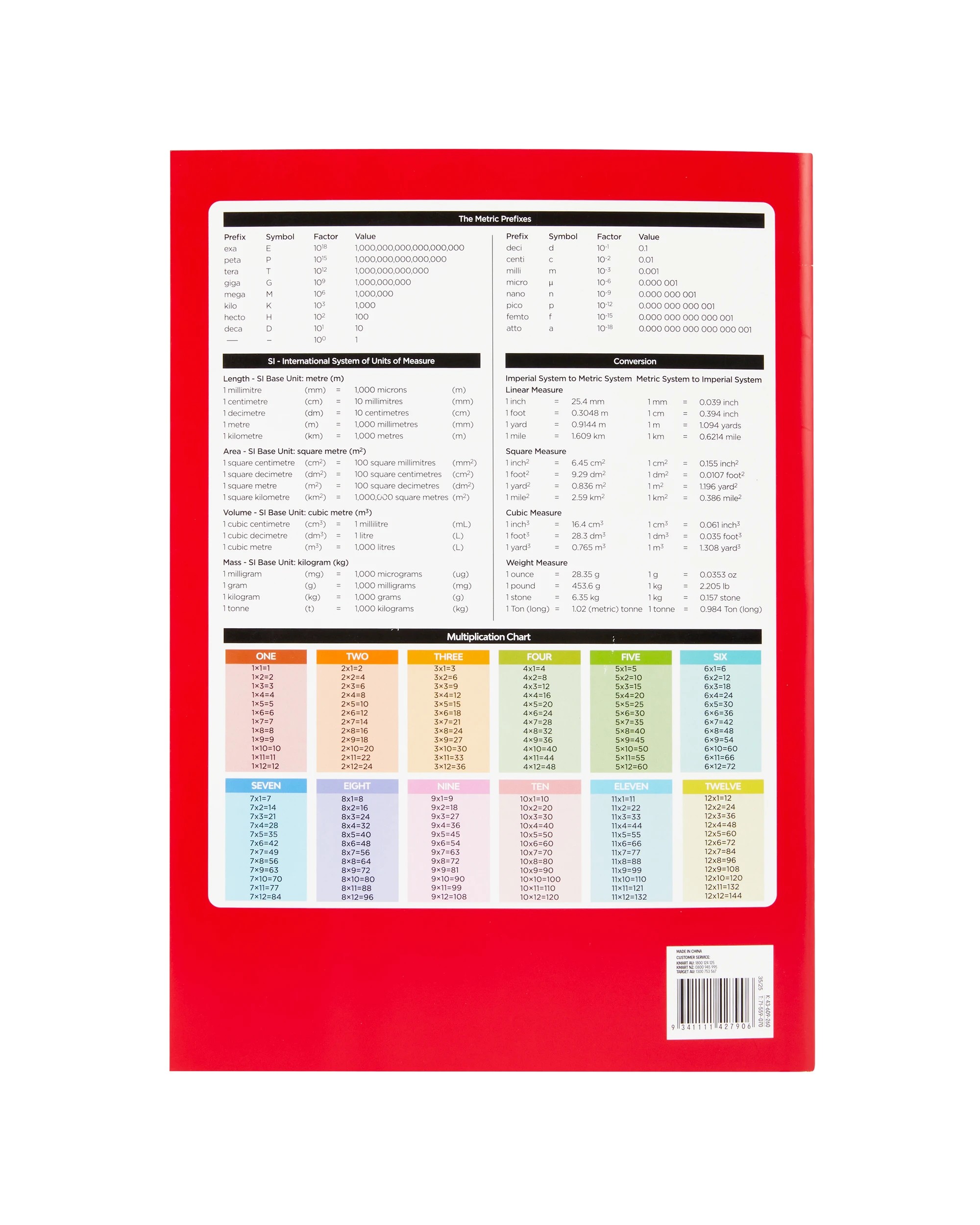 4 A4 Exercise Book - 64 Pages, Red, 4 of 4