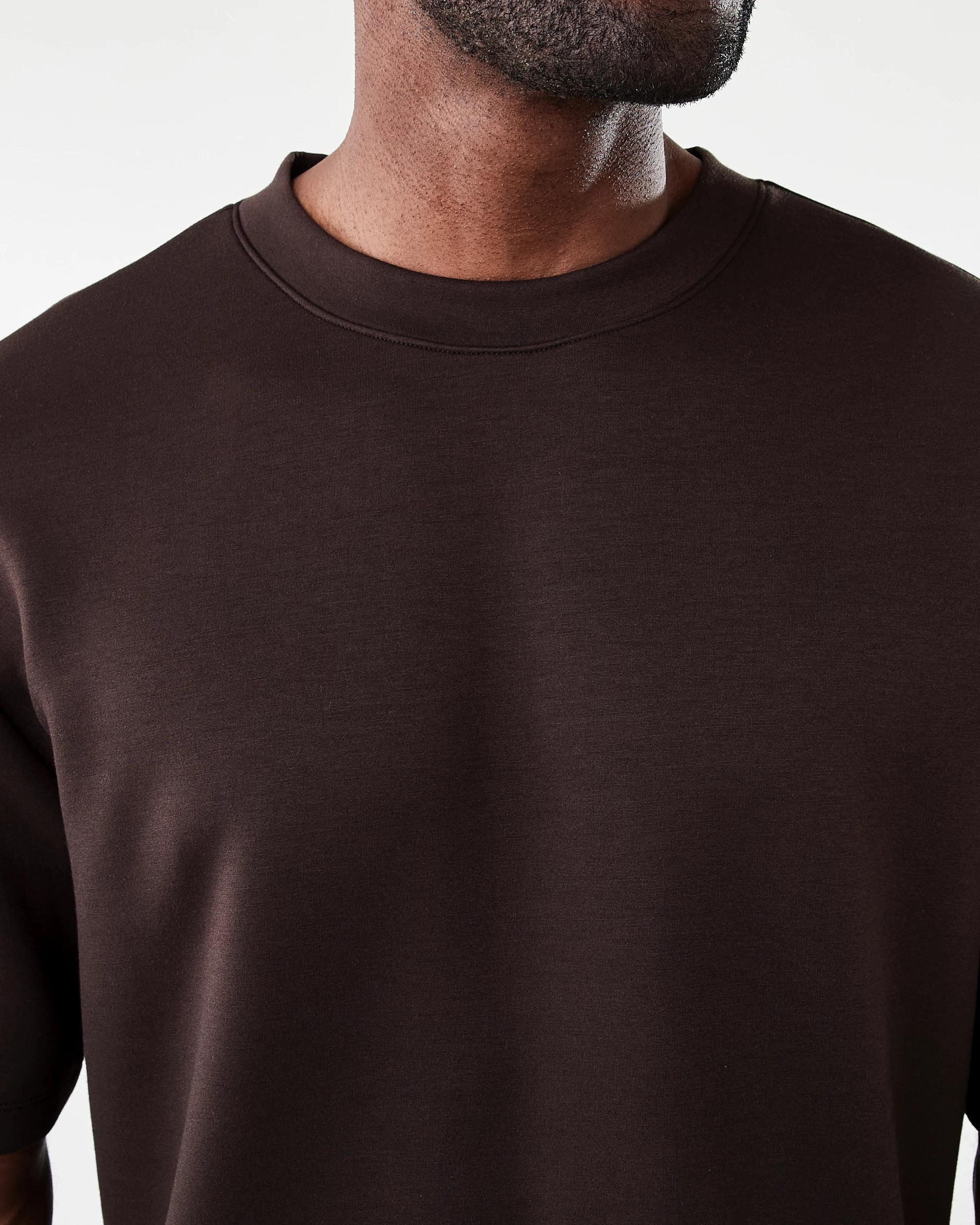 5 Active Mens Oversized Scuba T-shirt Brn Maogny, 5 of 6