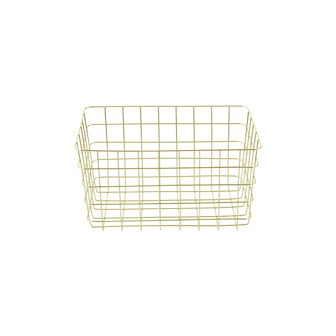 2 Boxsweden Large 38x26cm Wire Storage Basket Kitchen Bathroom Organiser
 - Gold, 2 of 2