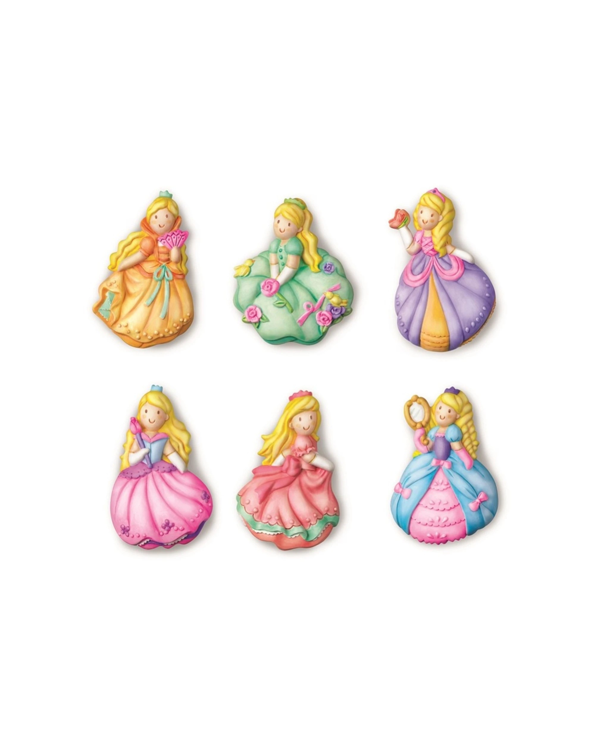3 4M Mould & Paint Glitter Princess Magnet Badges Kids Art Painting Activity - Multi, 3 of 3