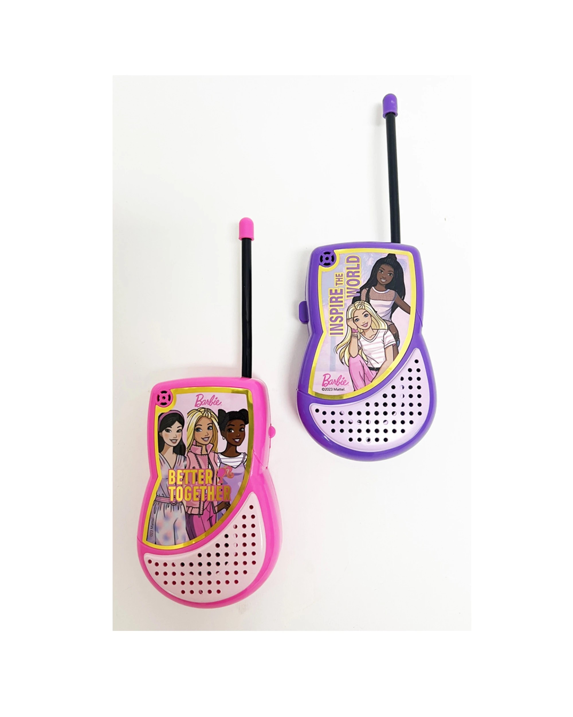 2 Barbie 2pc Walkie Talkie Kids Handheld Toy Indoor Outdoor Play Age 5 Plus - Pink, 2 of 3