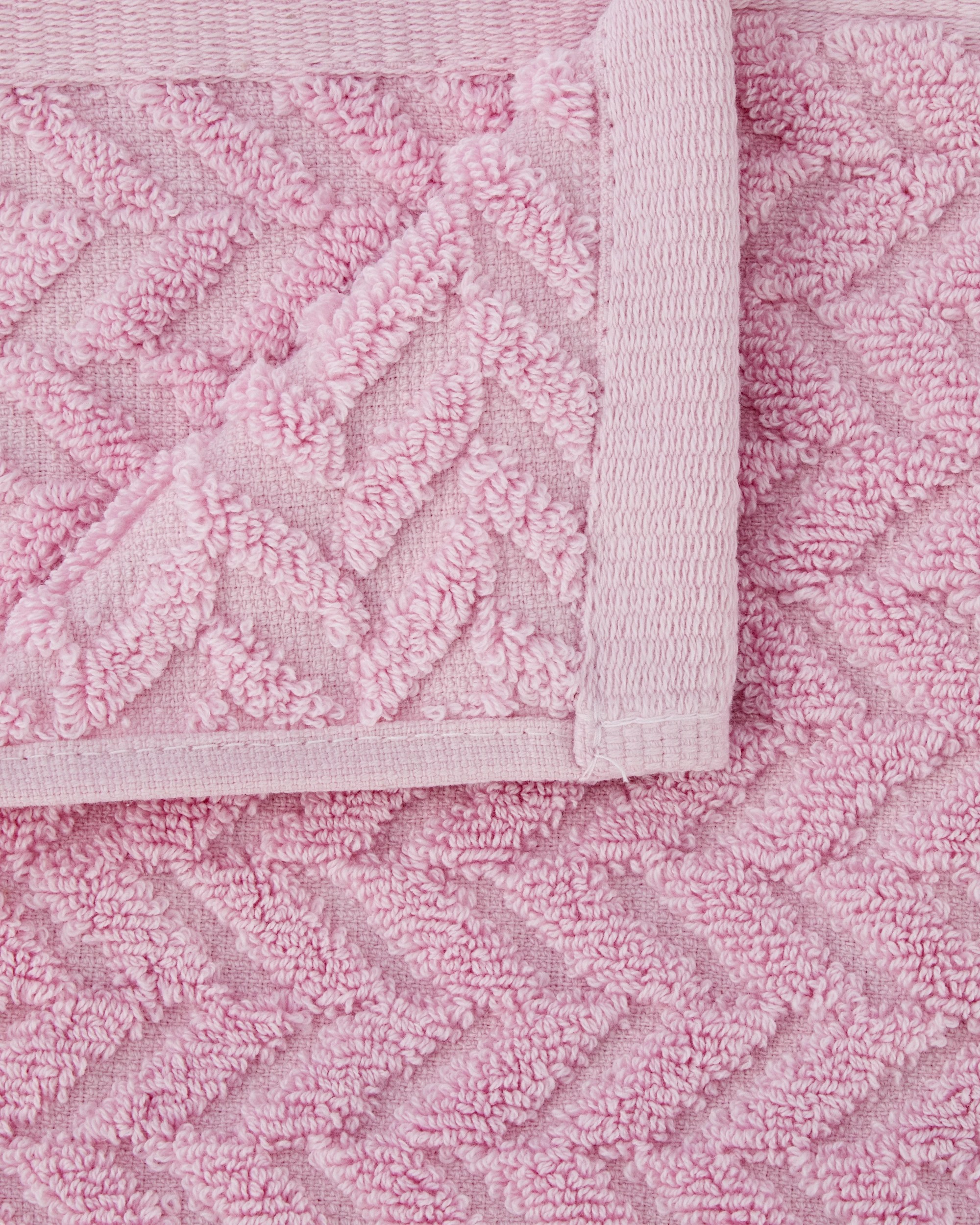 2 Chevron Cotton Face Washer - Pink, 2 of 6