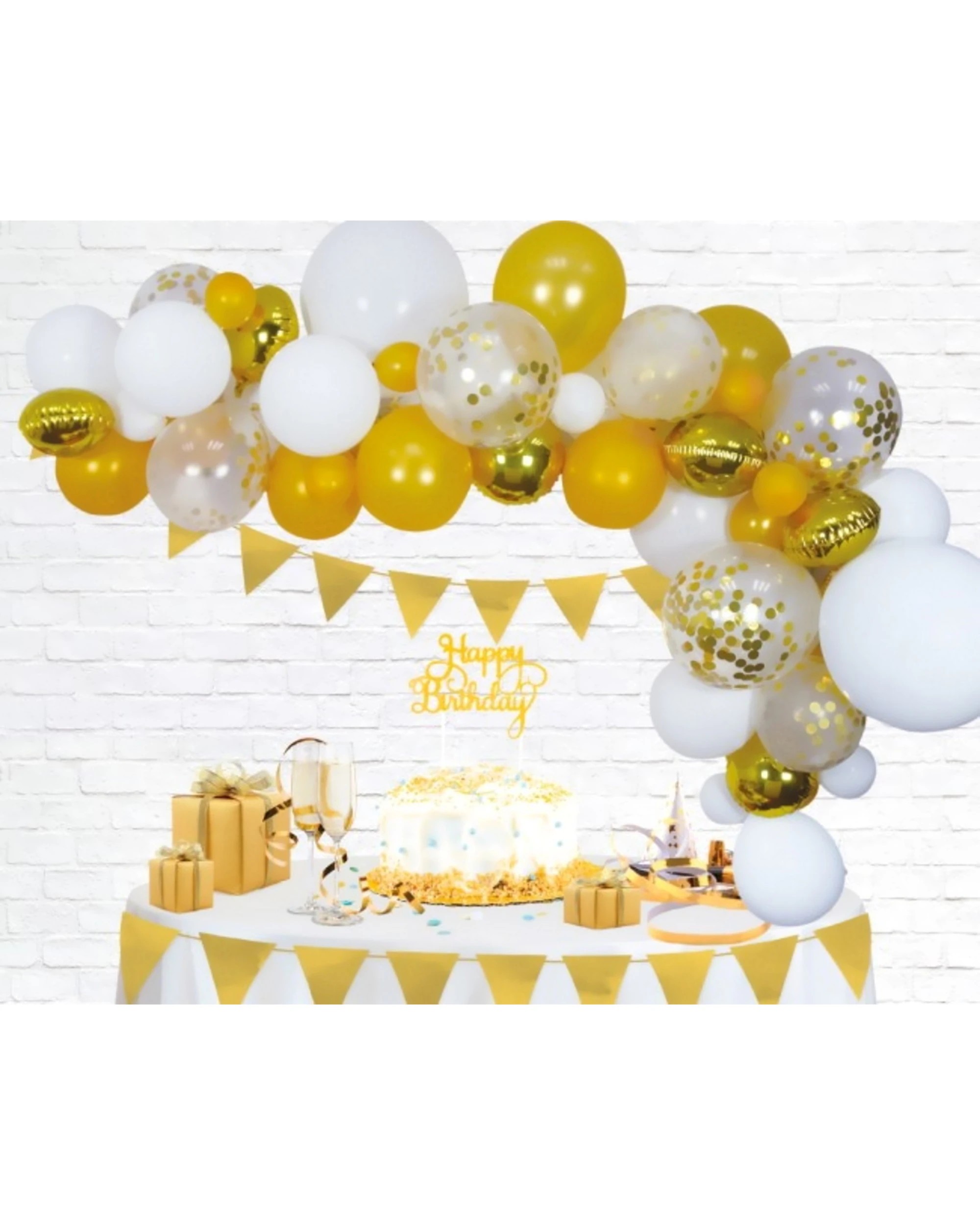 2 Partyrama Gold 4m Balloon Arch Kit - Gold, 2 of 3