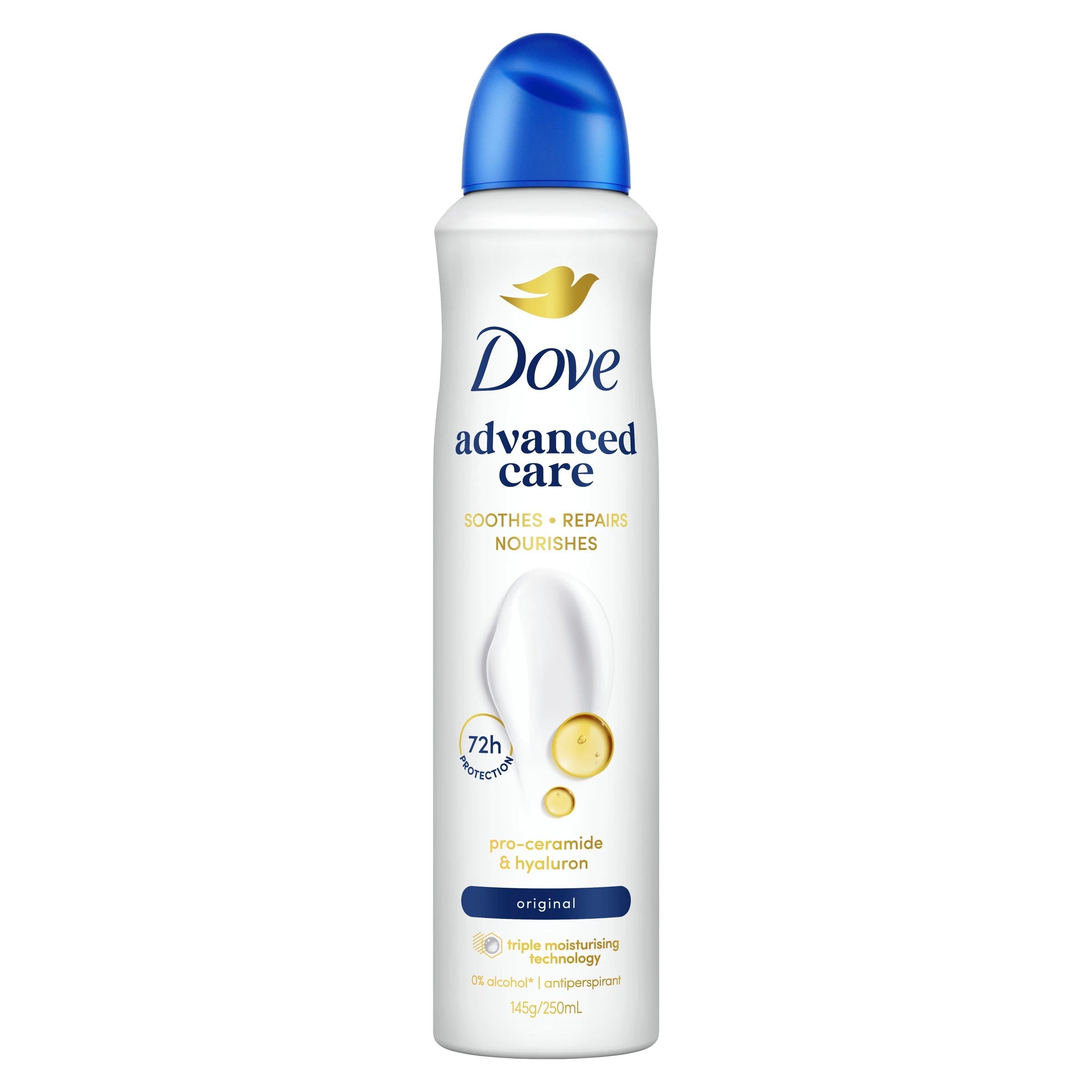 1 Dove Advanced Care Original Antiperspirant Deodorant 250ml, 1 of 6