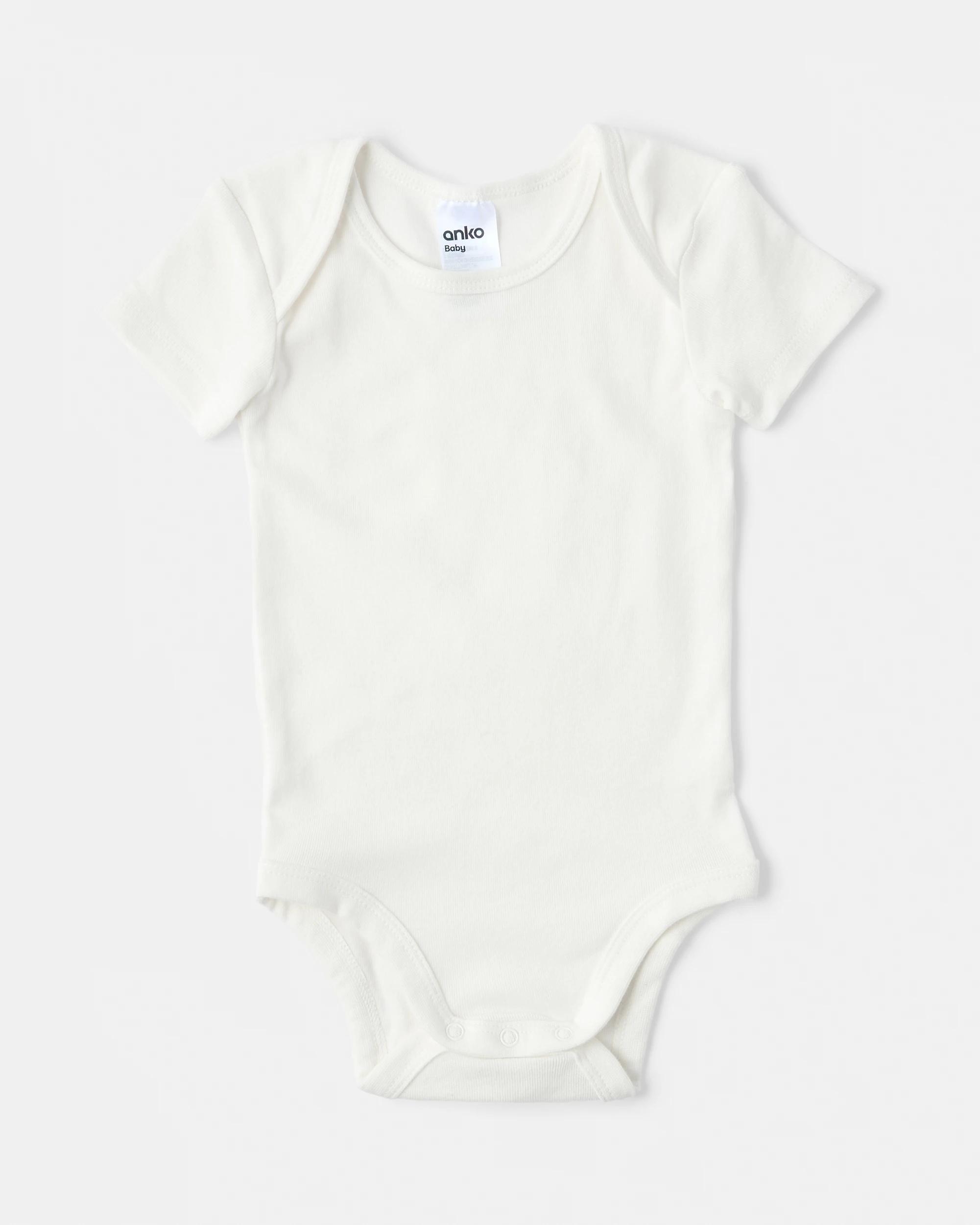 7 5 Pack Short Sleeve Bodysuits Bear, 7 of 10