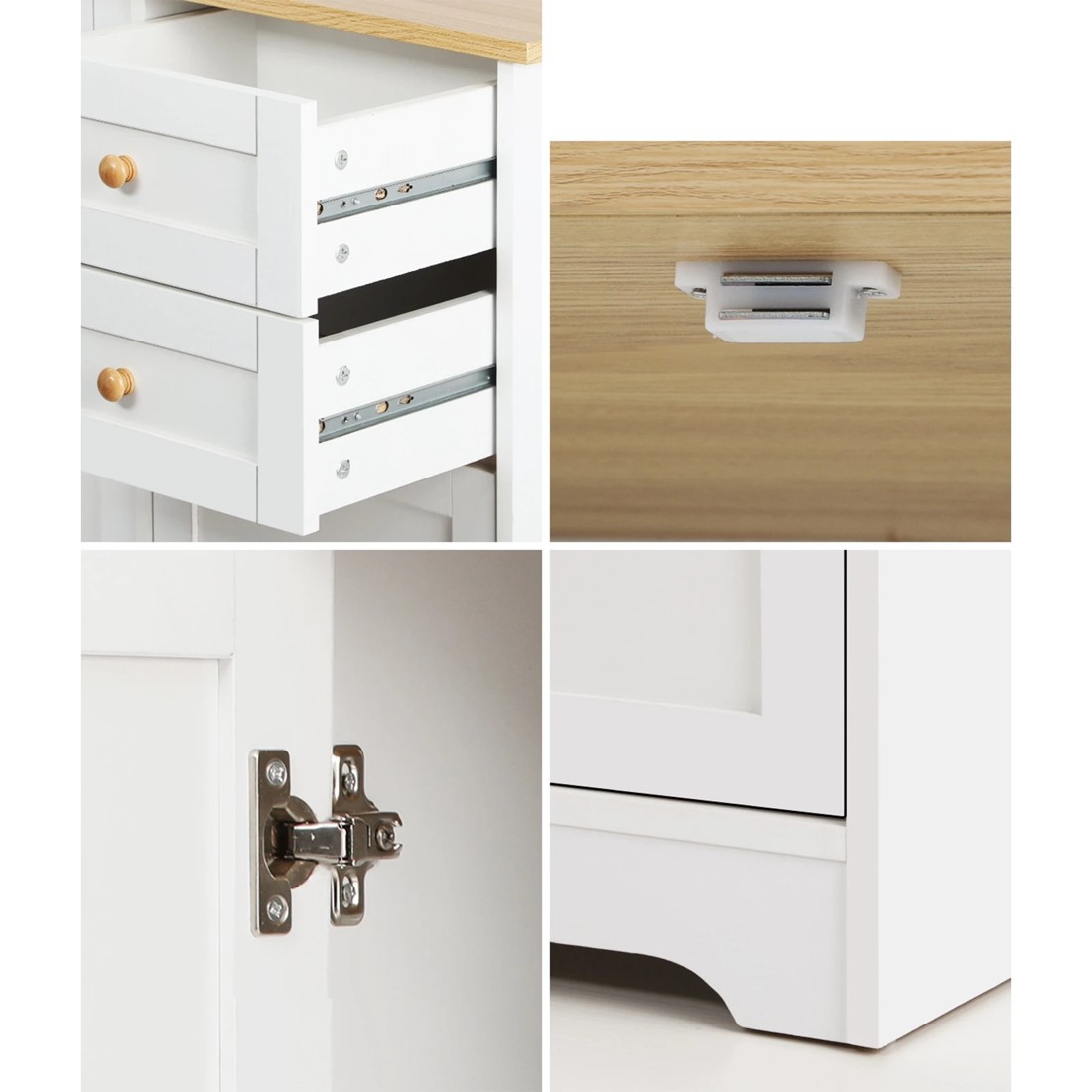 4 Oikiture Buffet Sideboard Storage Cabinet Cupboard
 - White, 4 of 10