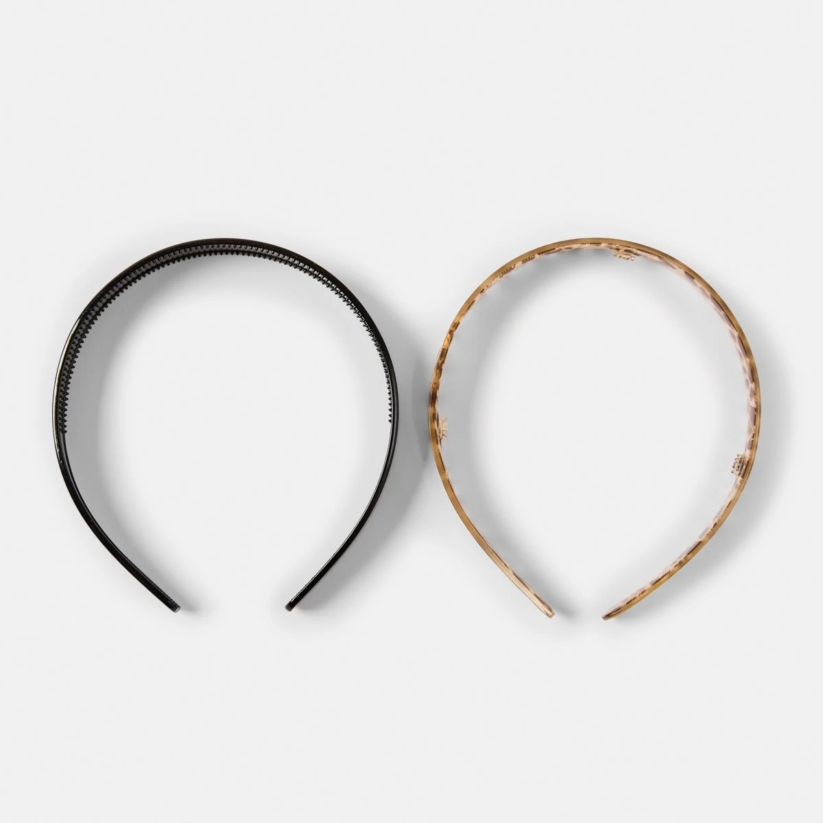 2 2 Pack Plastic Headband - Black and Leopard Print, 2 of 5