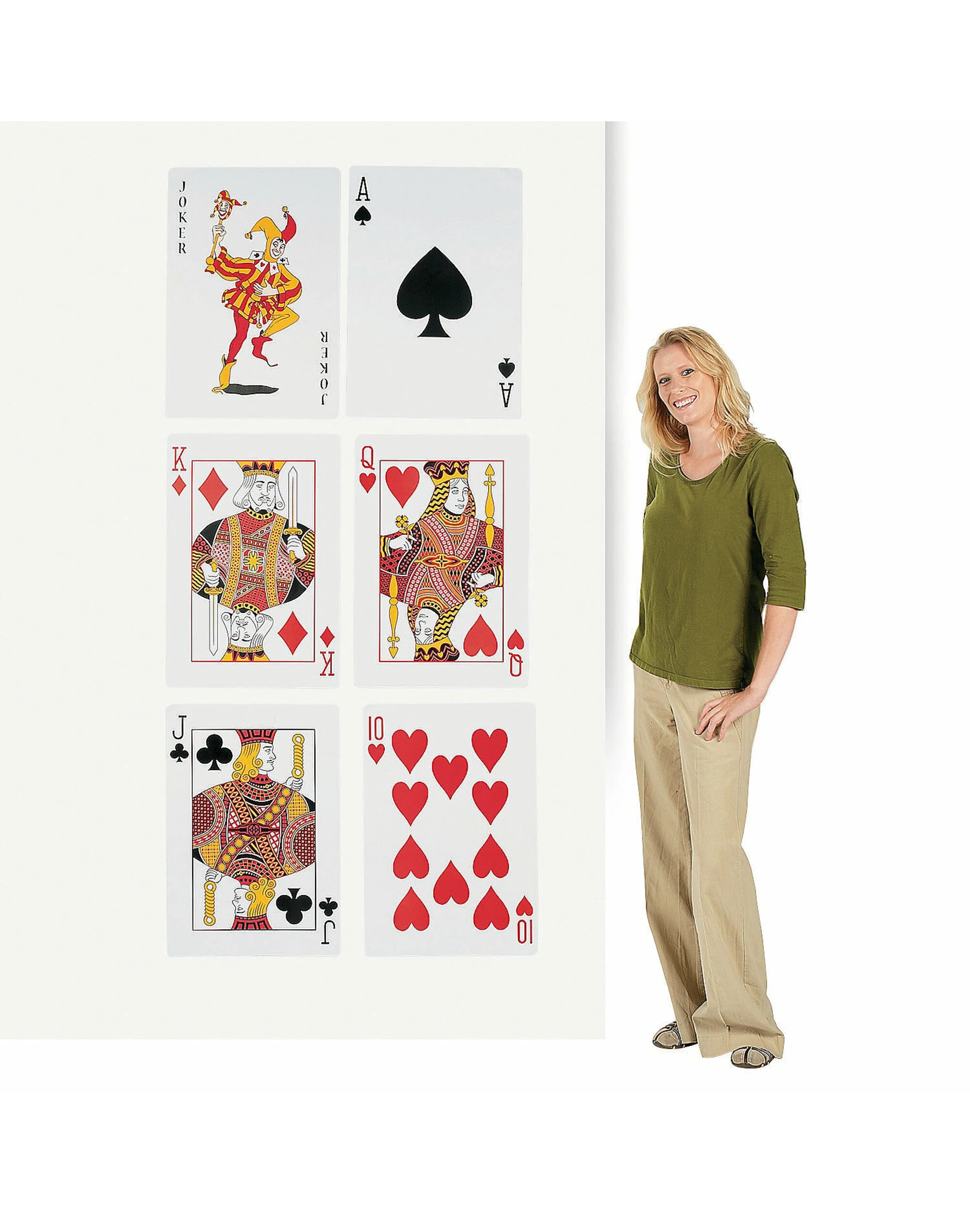 1 Partyrama Playing Card Cutout Decorations Set of 6, 1 of 1