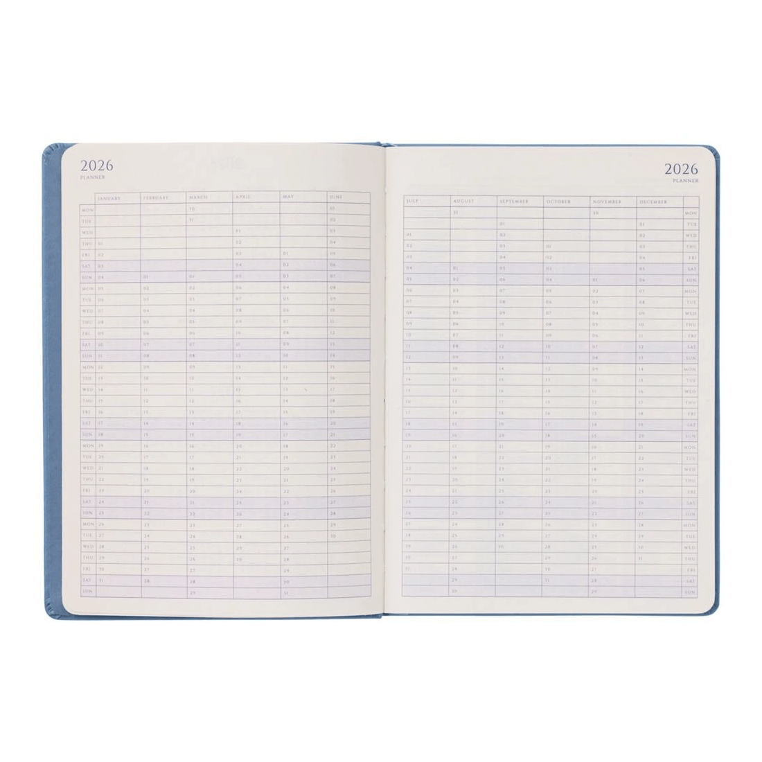 4 J.Burrows A5 Week to View 2026 PU Diary Blue, 4 of 7