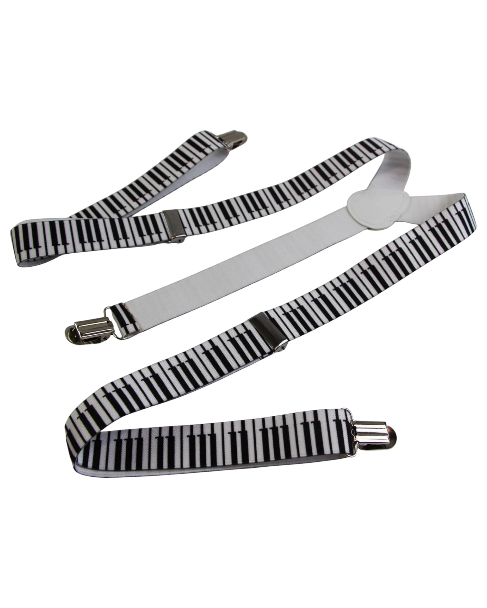 4 Zasel Mens Adjustable Piano Keys Patterned Suspenders - Multi, 4 of 5