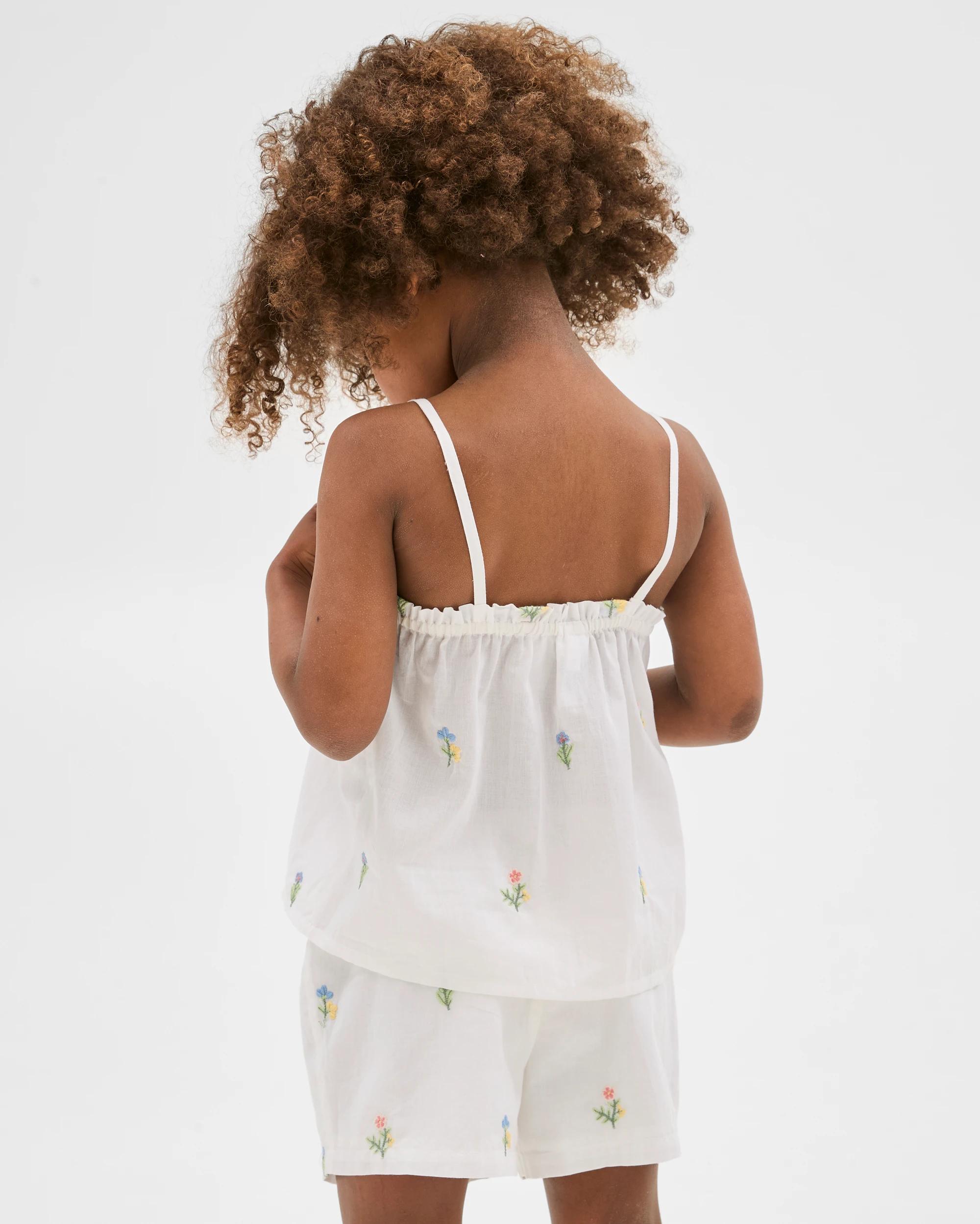 4 Target Australian Cotton Younger Girls Woven Embroidery Pyjama Set WHITE XMAS, 4 of 9