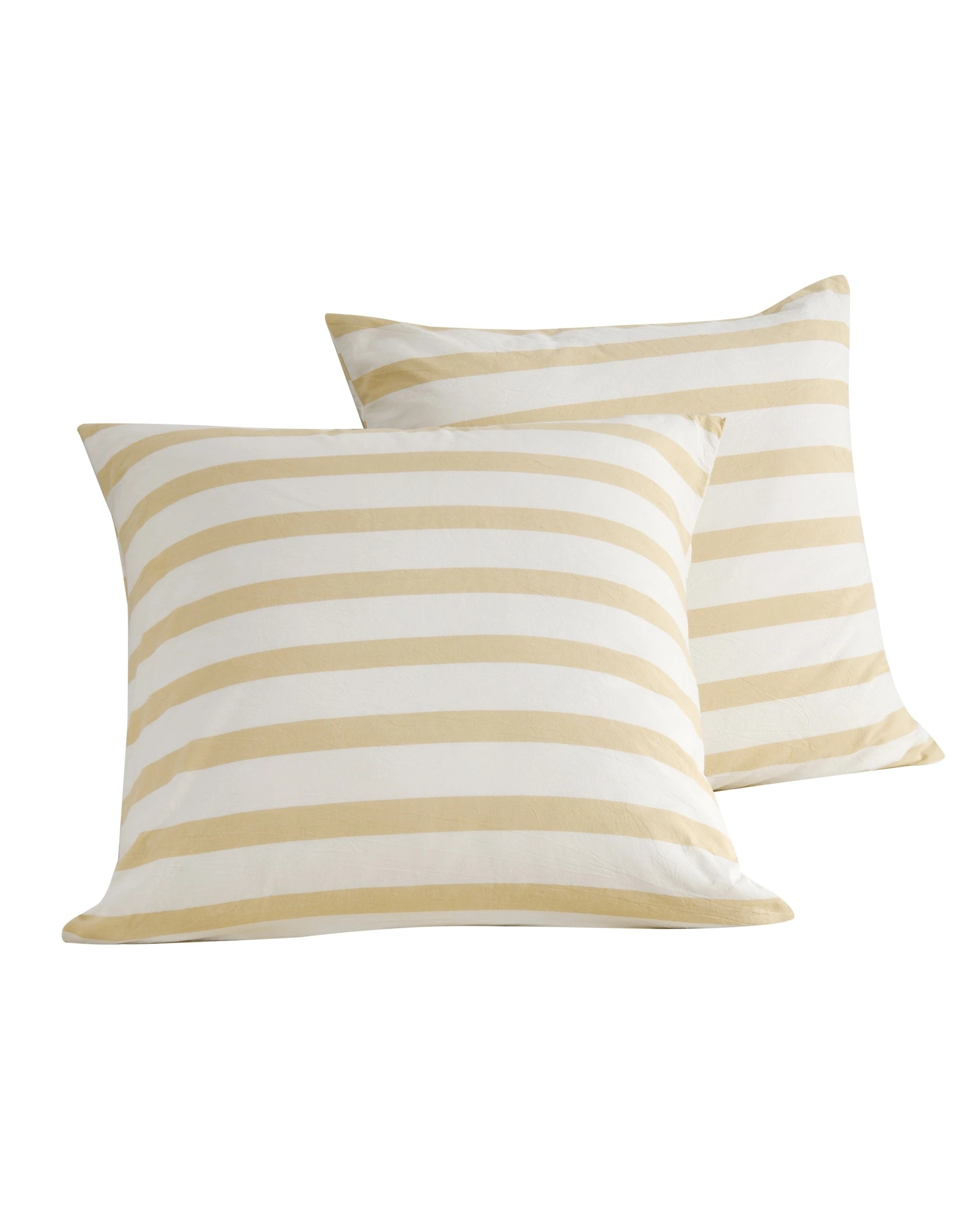 6 Dreamaker Twin Pack Cove Yarn Dyed Washed Cotton Striped Standard Pillowcase - Sand, 6 of 6