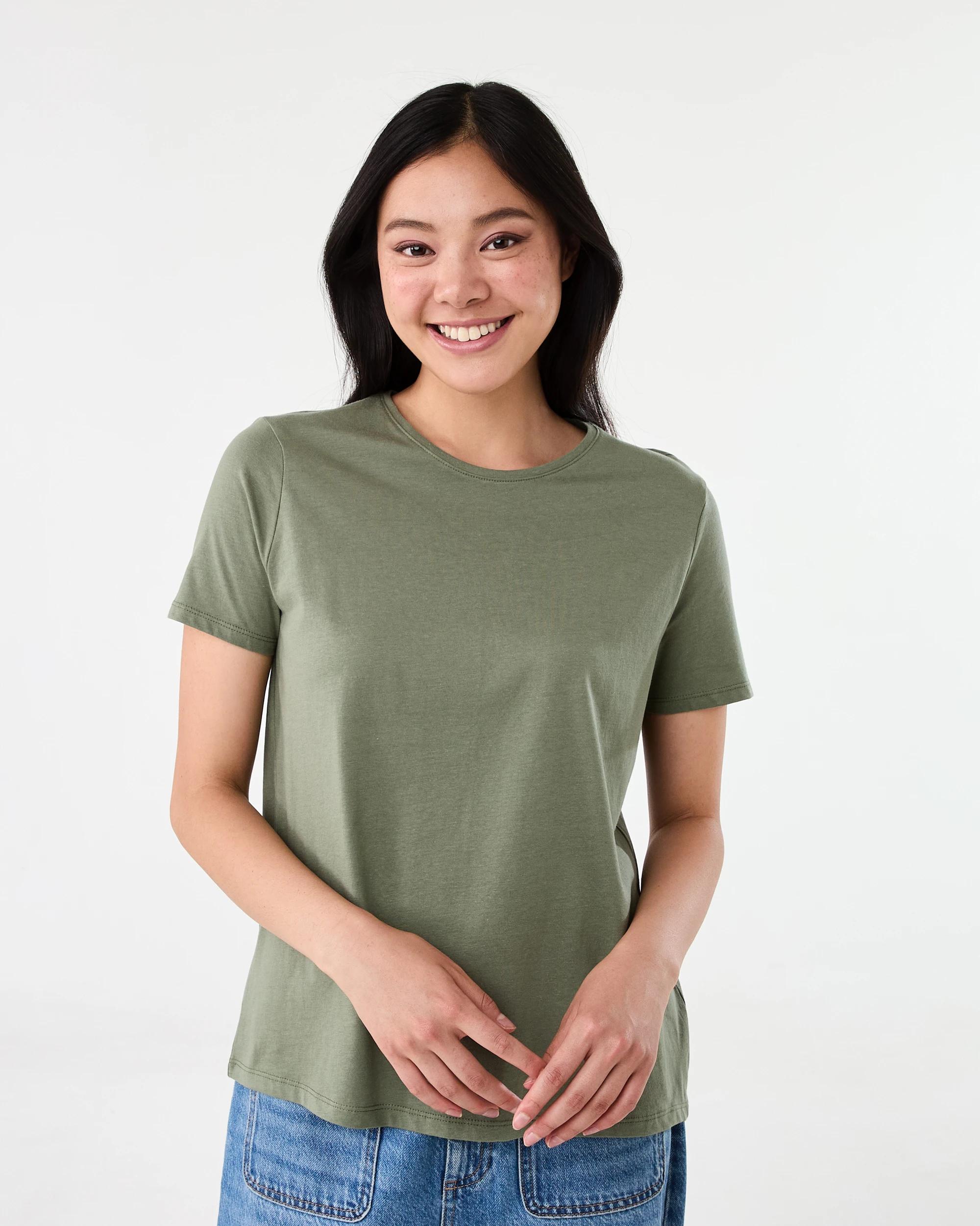 1 Basic T-shirt PALE KHAKI, 1 of 5