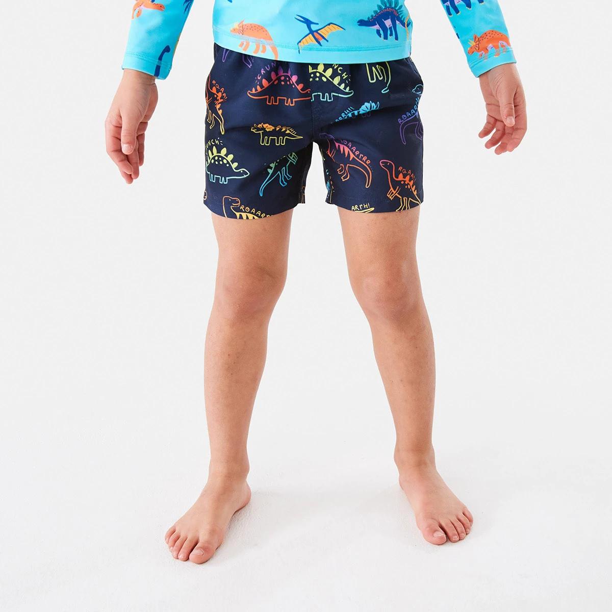 1 Printed Boardshorts Blue Dino, 1 of 8
