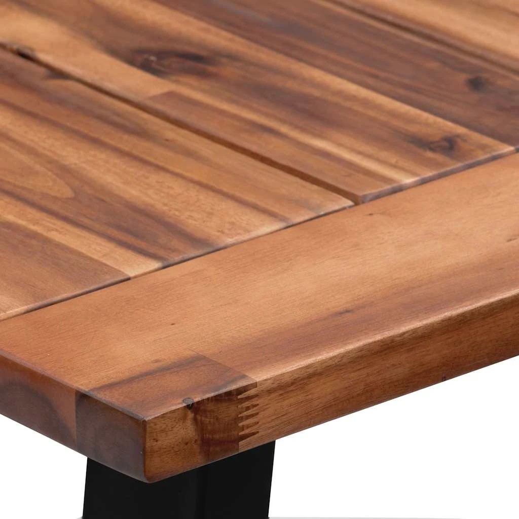 5 Vidaxl Dining Table Solid Acacia Wood - Brown, 5 of 7