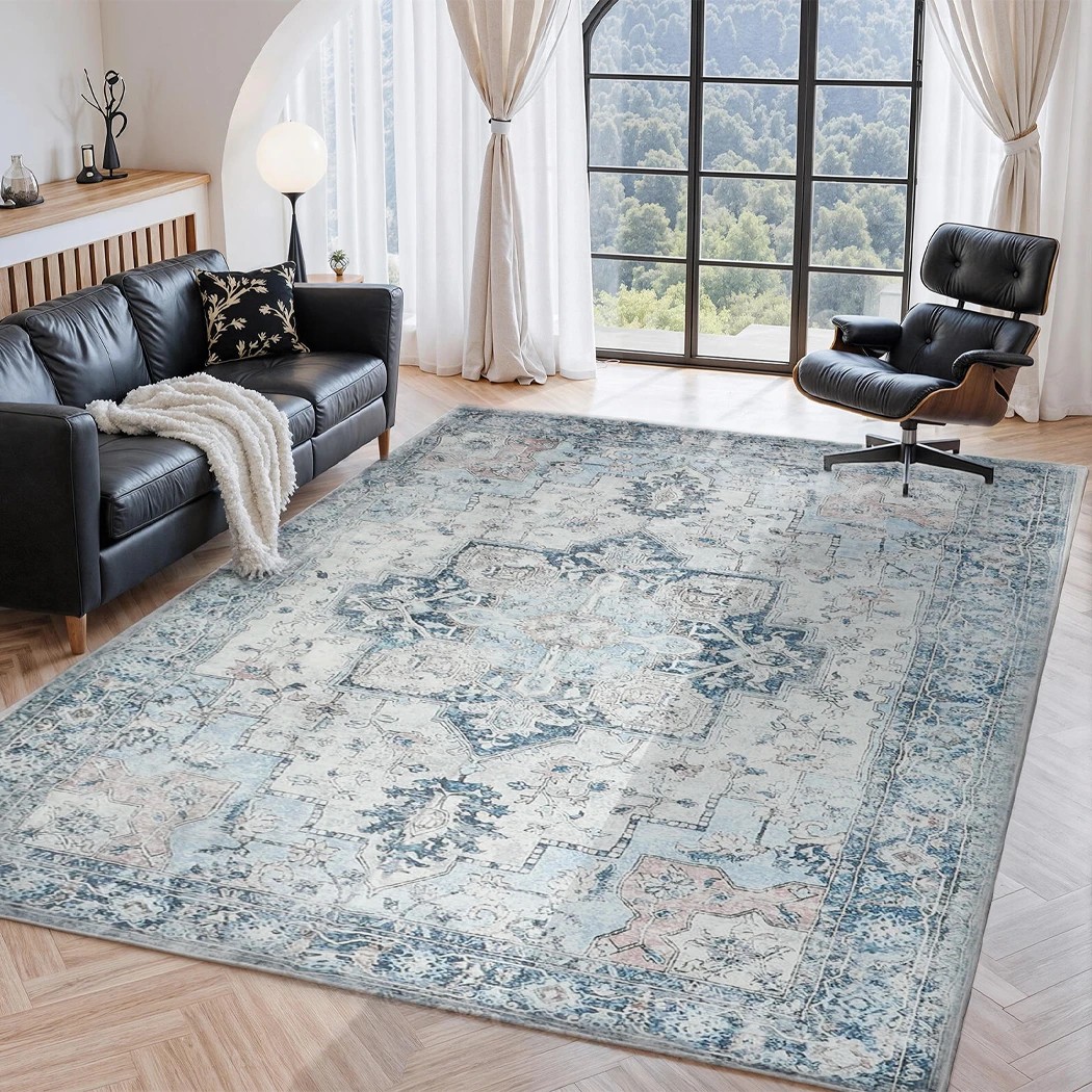 7 Marlow Large Area Rugs Boho Faux Cashmere Carpet, 7 of 8
