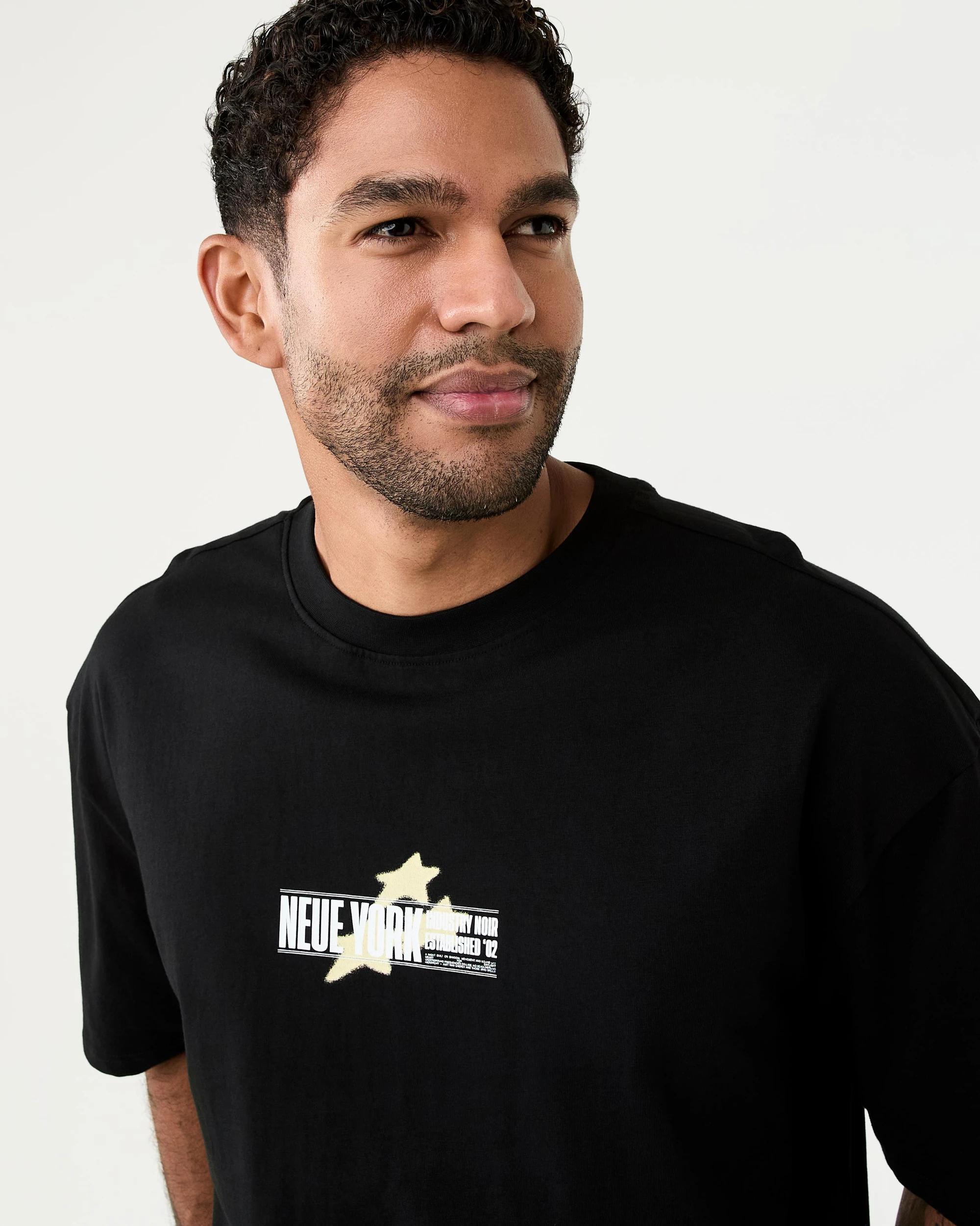 4 Boxy Print T-shirt Blk Nyork, 4 of 7