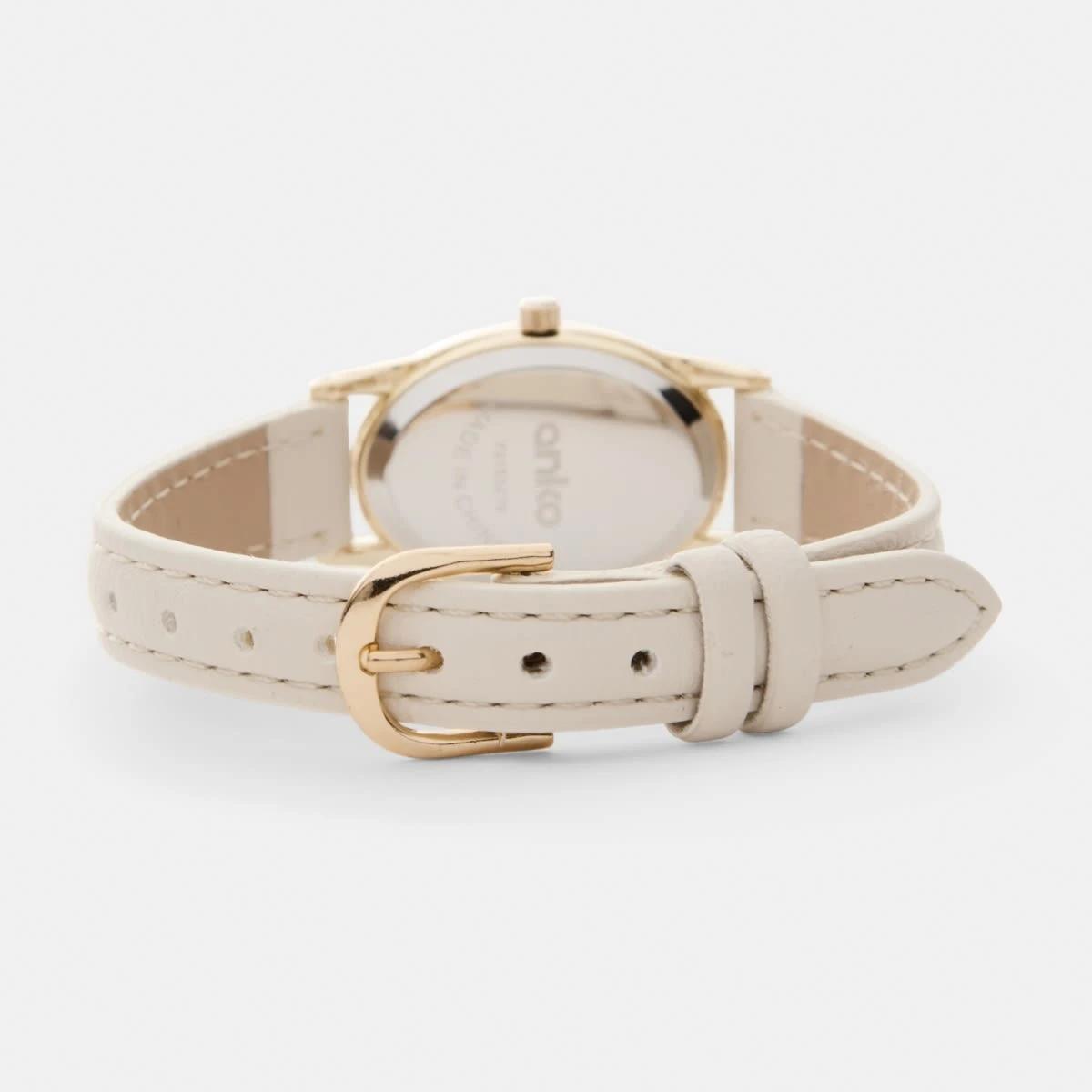 3 Womens Oval PU Watch - Beige Beige, 3 of 6