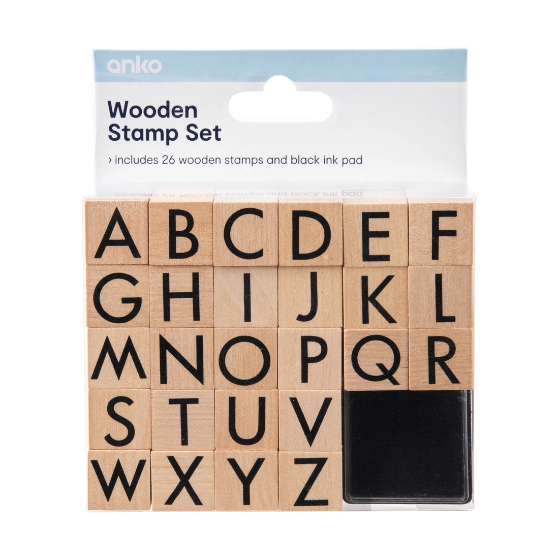 1 Wooden Stamp Set - Alphabet, Large, 1 of 2