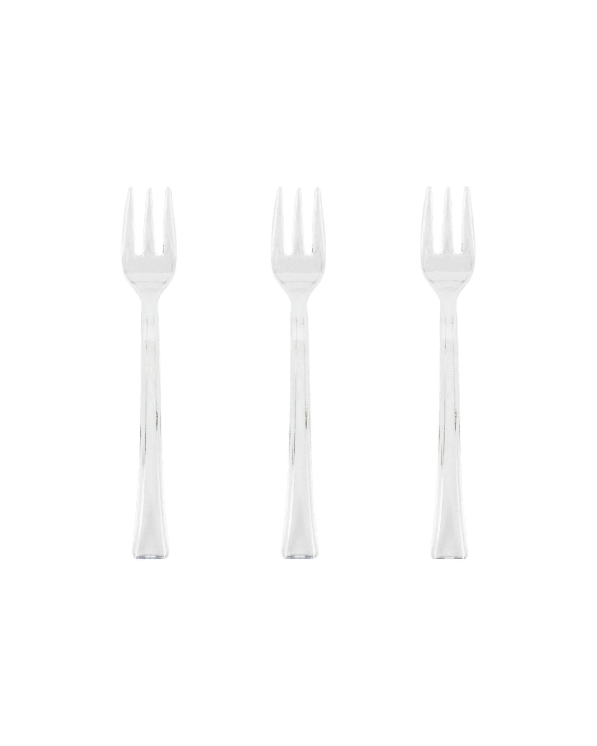 1 Partyware Reusable Mini Cocktail Forks Pack of 40 - Clear, 1 of 4