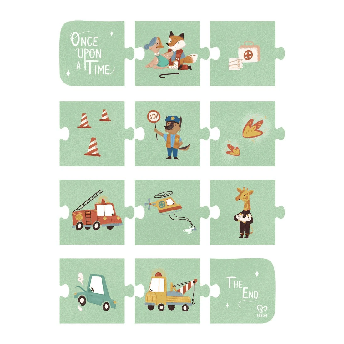 4 Hape Rescue Vehicles Puzzle Set, 4 of 7