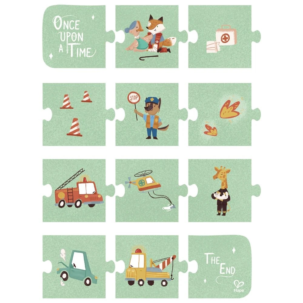 4 Hape Rescue Vehicles Puzzle Set, 4 of 7