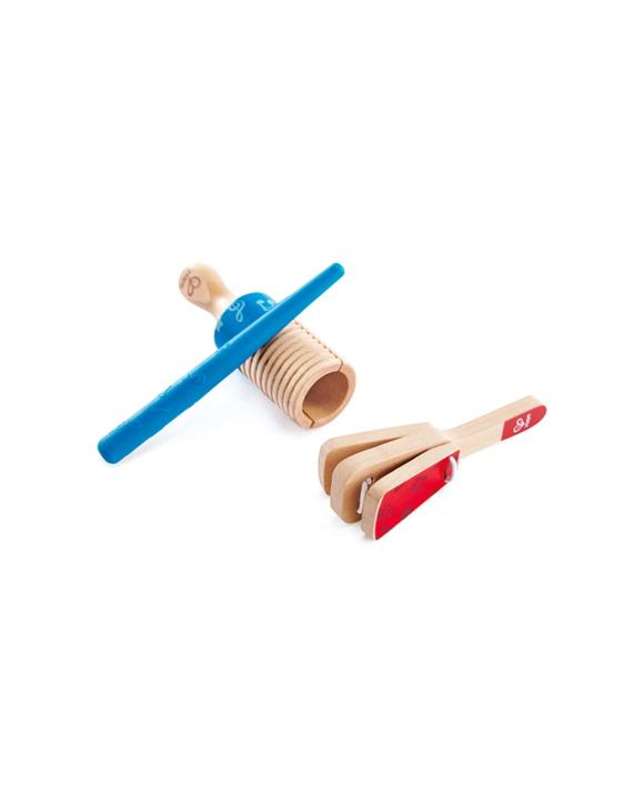 Hape Percussion Duo Clapper and Guiro Musical Set Kids - Multi