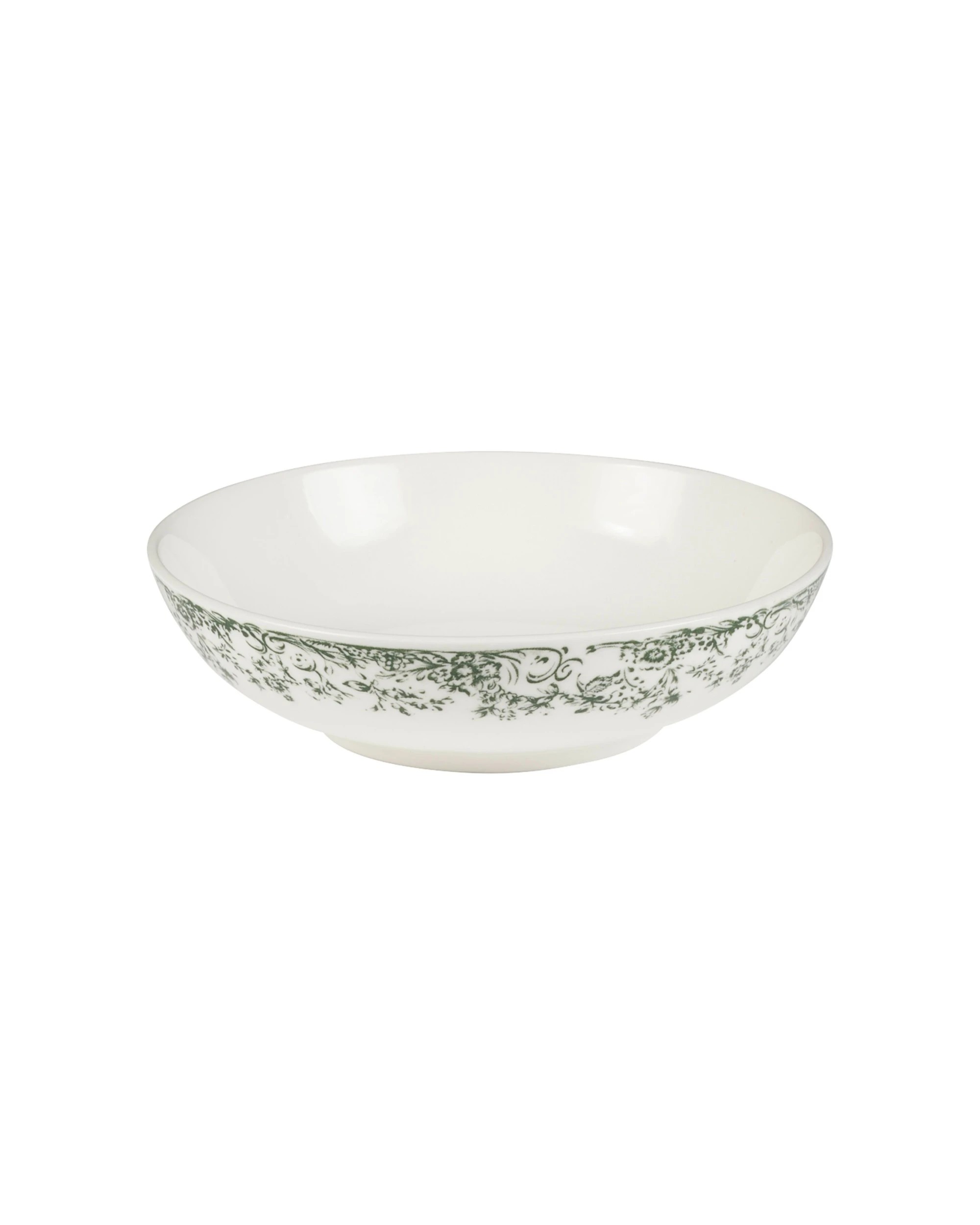 1 Casa Domani Porcelain Rosetta Coupe Bowl 20x5.5cm Antique - Green, 1 of 3