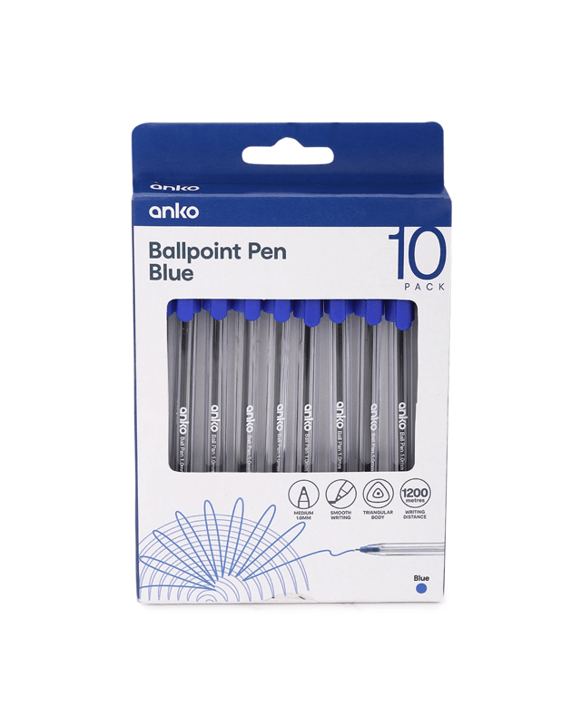 10 Pack Ballpoint Pens - 