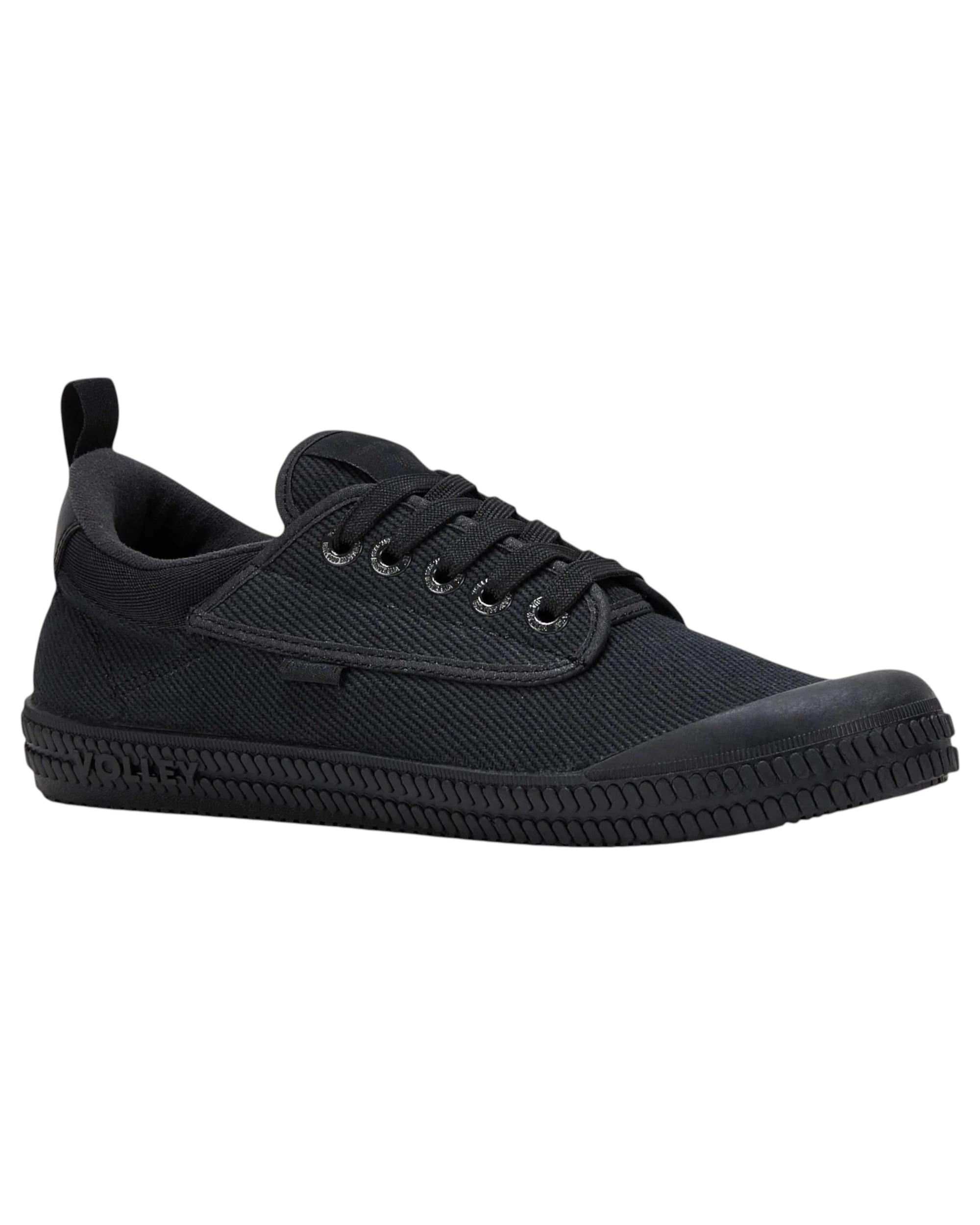 4 Volley Unisex Heritage Low Mens Womens Casual Shoes Black/Black BLACK/BLACK, 4 of 5