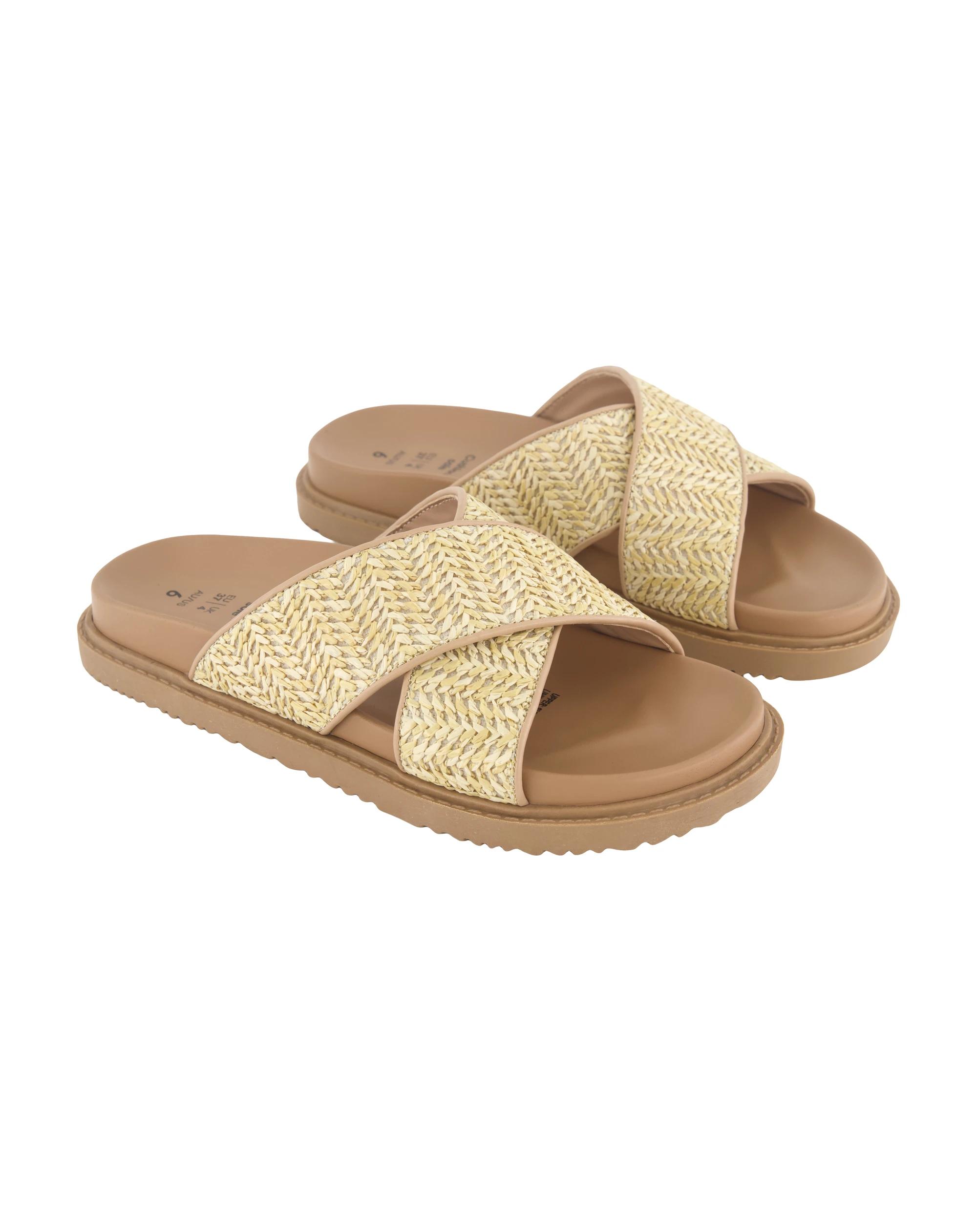 2 Comfort Crossover Sandals Natural, 2 of 3