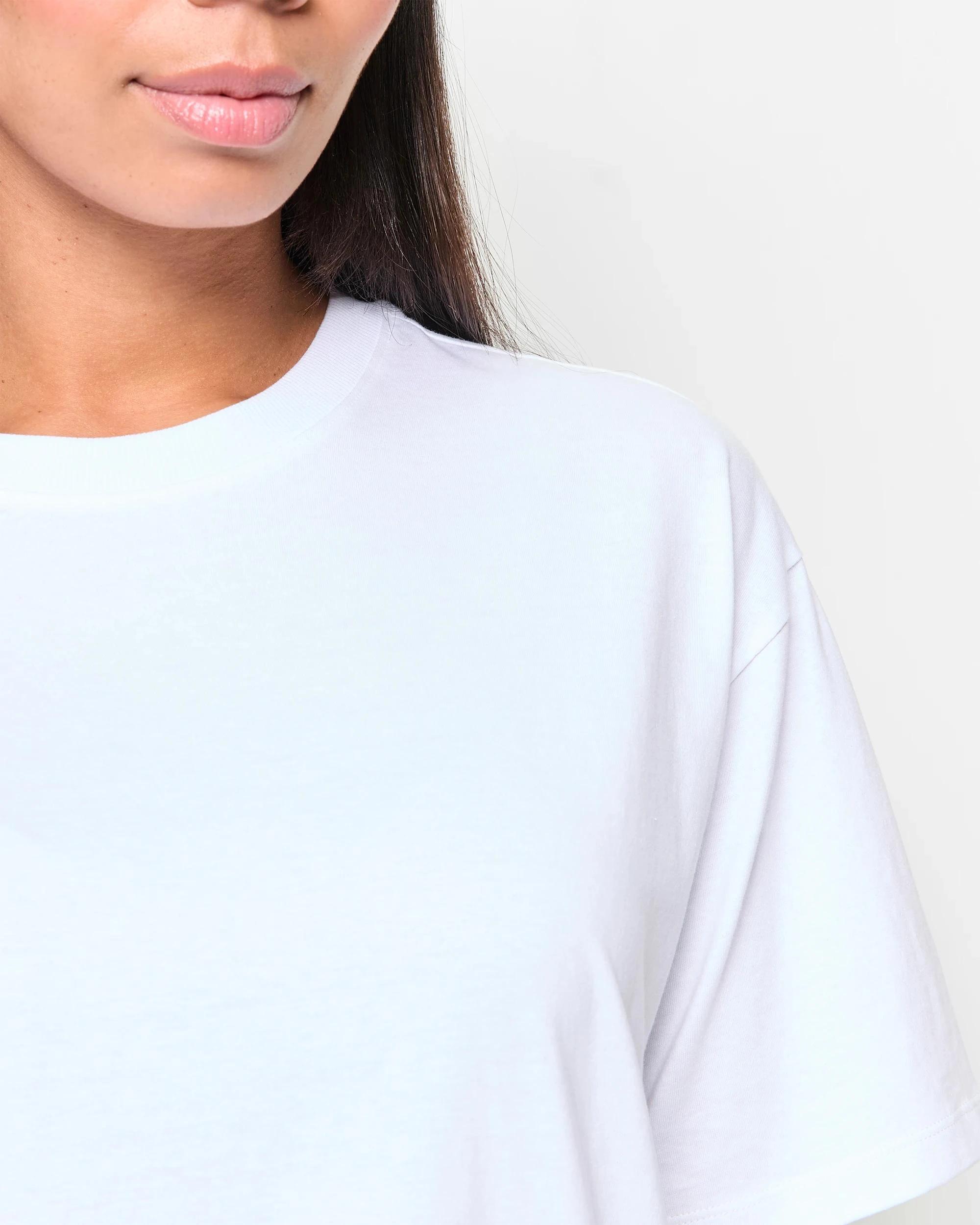 5 Target Active Australian Cotton Oversized Jersey T-Shirt WHITE, 5 of 5