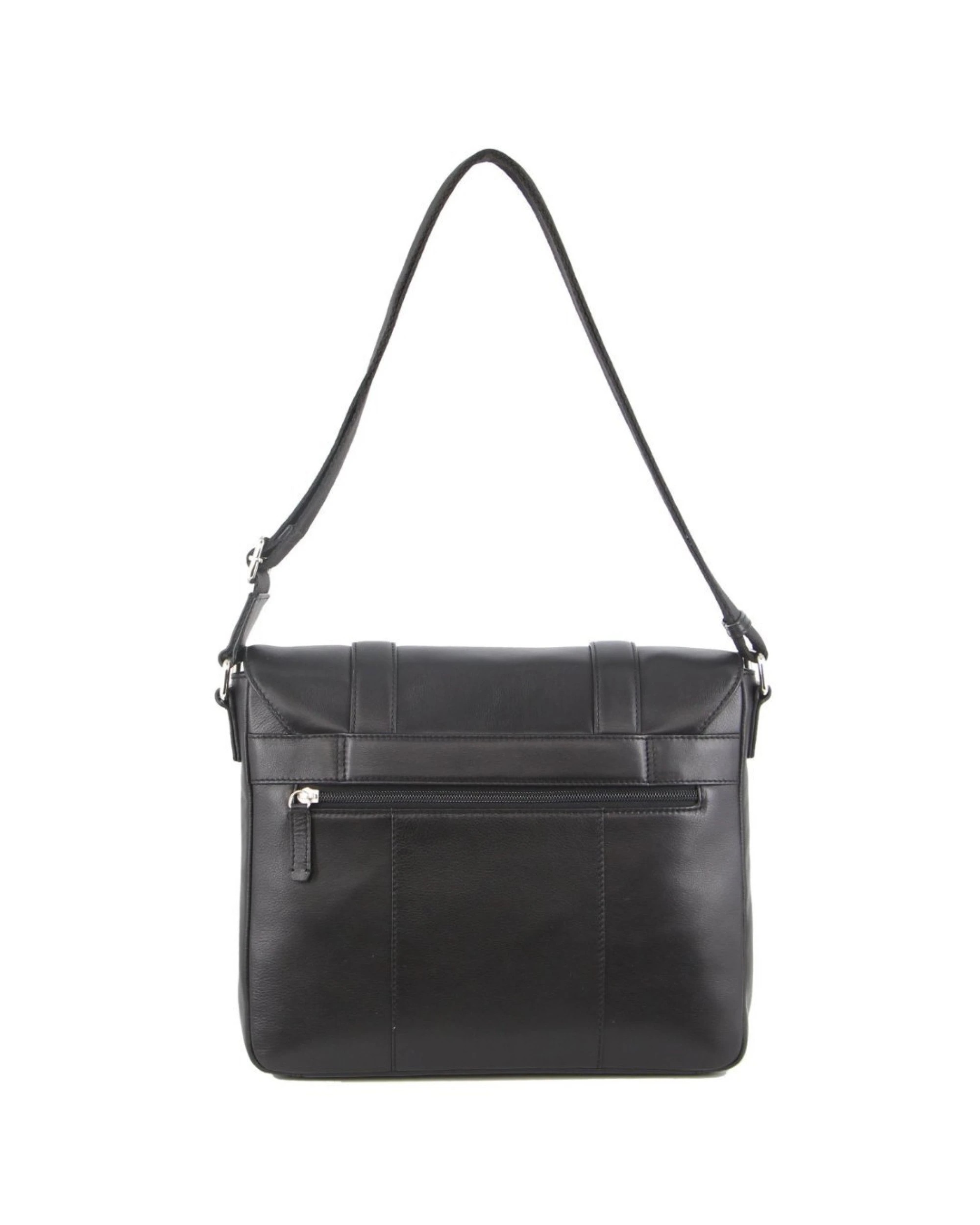 4 Pierre Cardin Pebbled Leather 13" Laptop Computer Bag Overnight Satchel - Black, 4 of 4