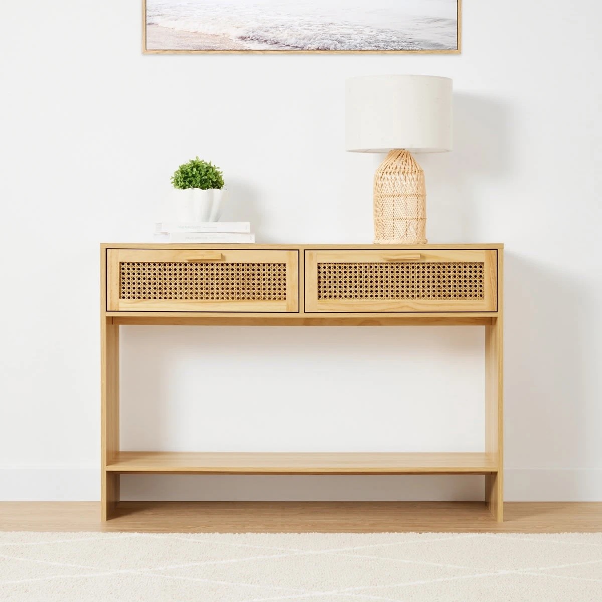 1 Rattan Hall Table, 1 of 10