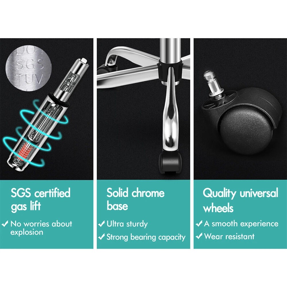 10 Alfordson Office Chair Ergonomic Paddings Executive Computer Work Seat Mid Back - Black, 10 of 10